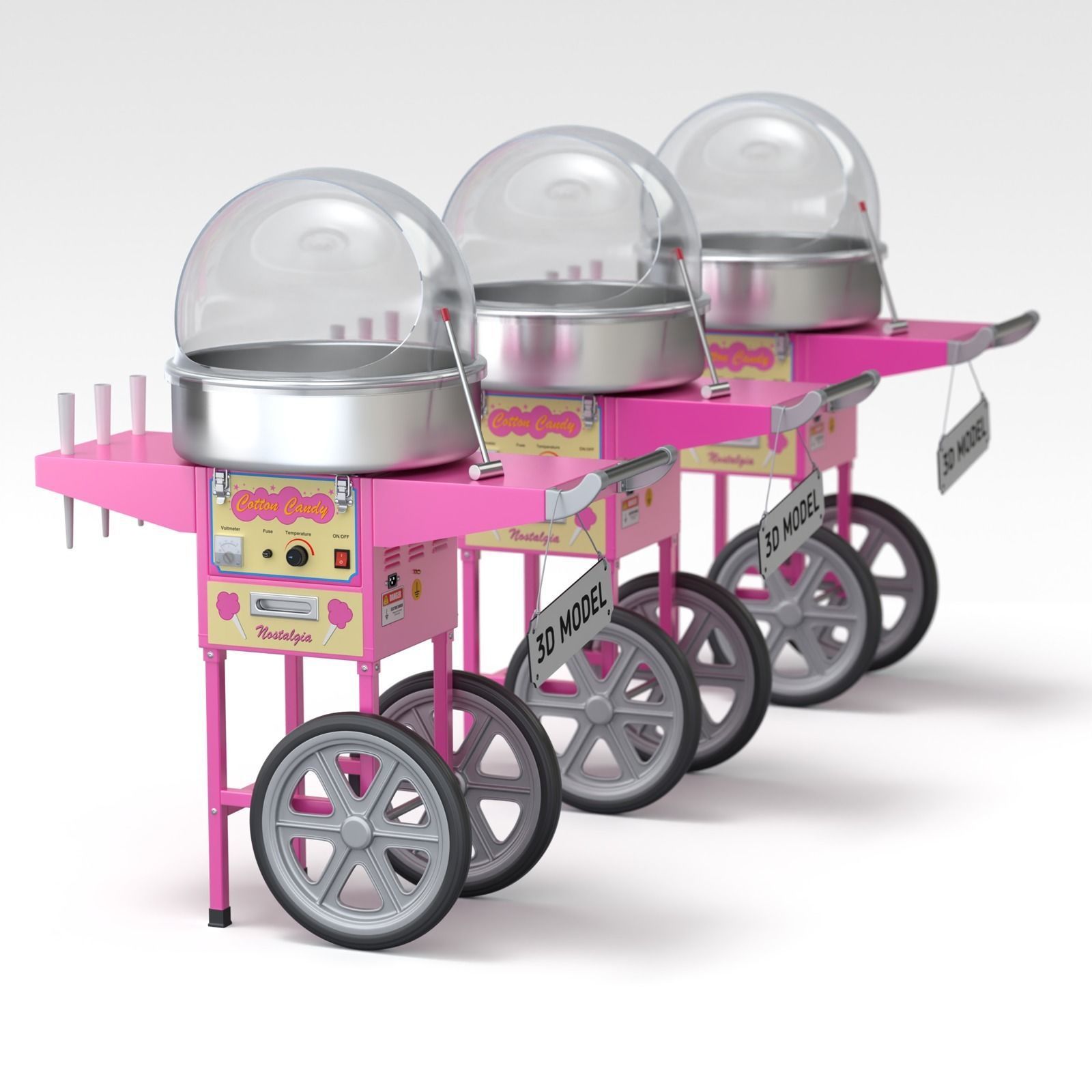 Cotton Candy Machine 3D model_2