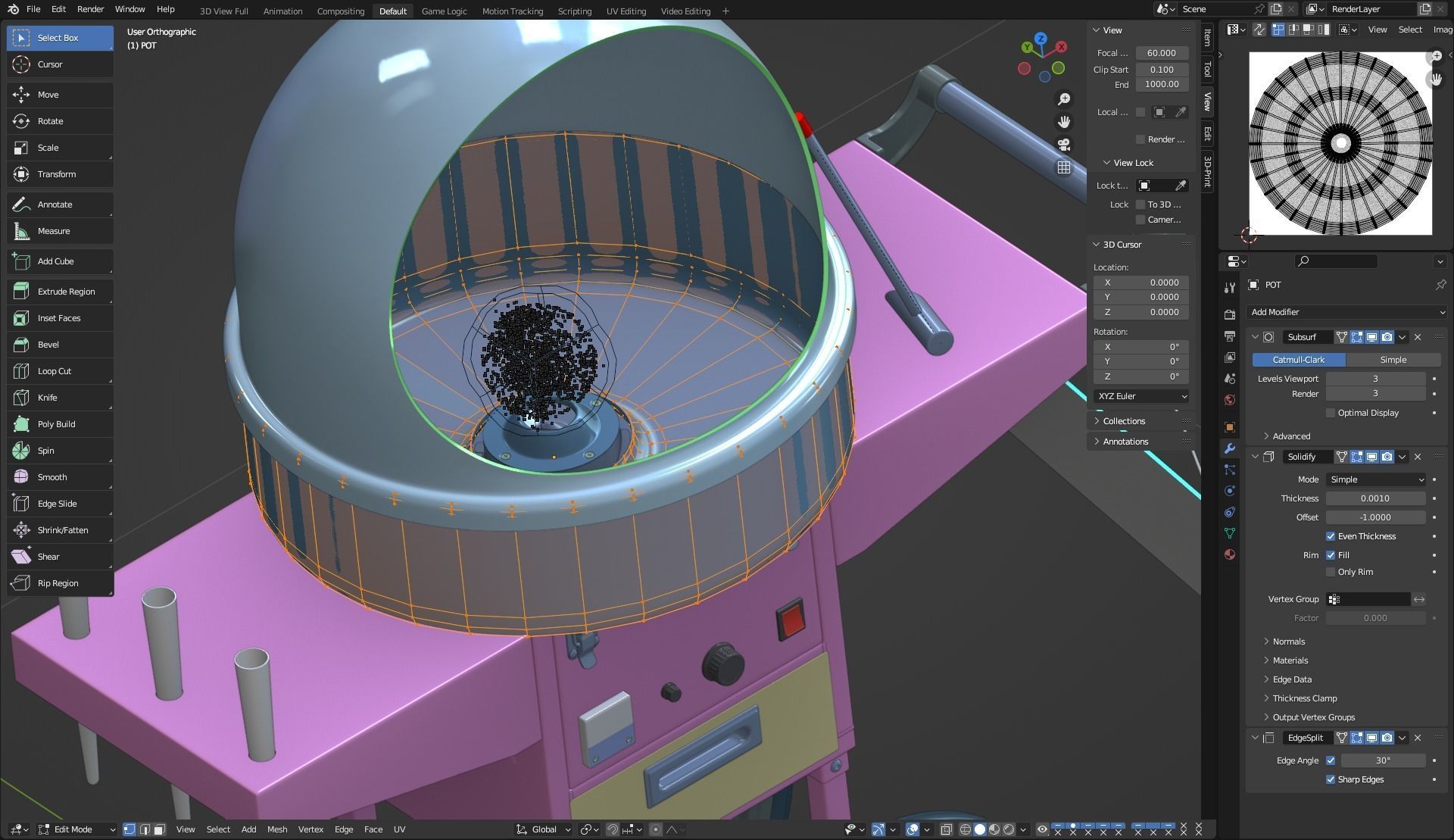 Cotton Candy Machine 3D model_24
