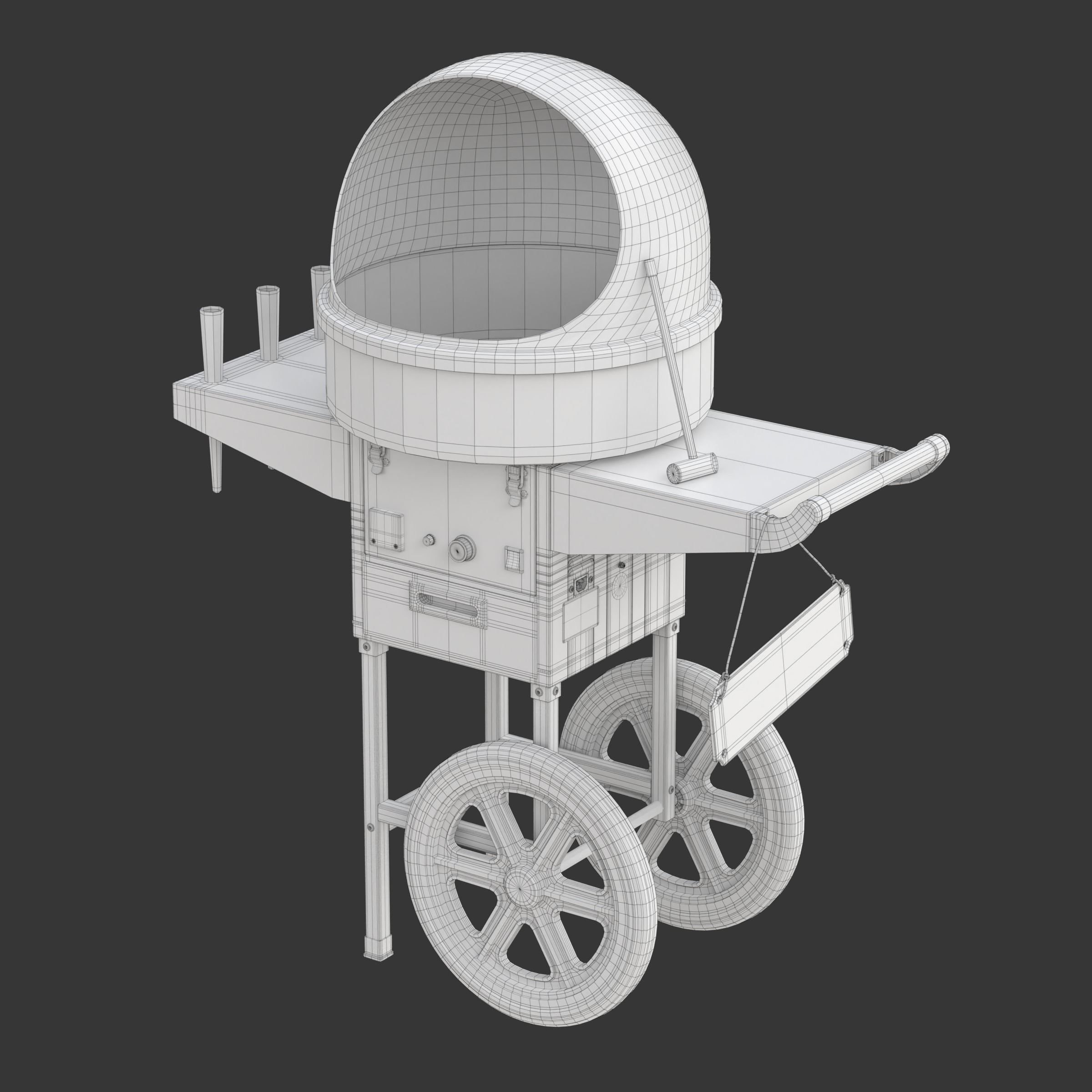 Cotton Candy Machine 3D model_26