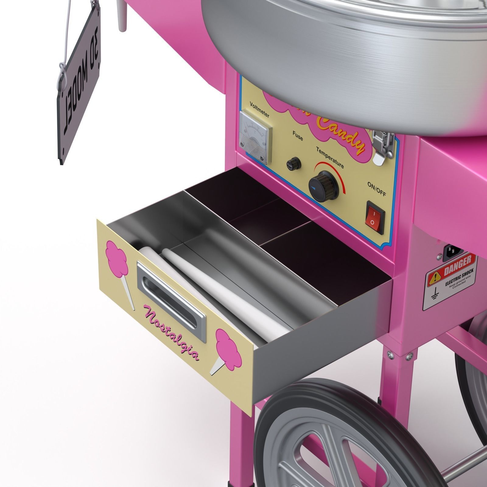 Cotton Candy Machine 3D model_7