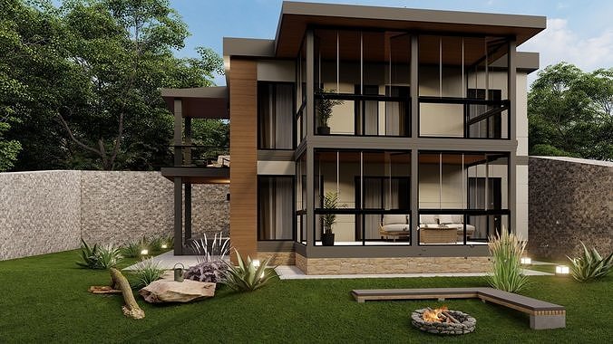 Facade design 3D model