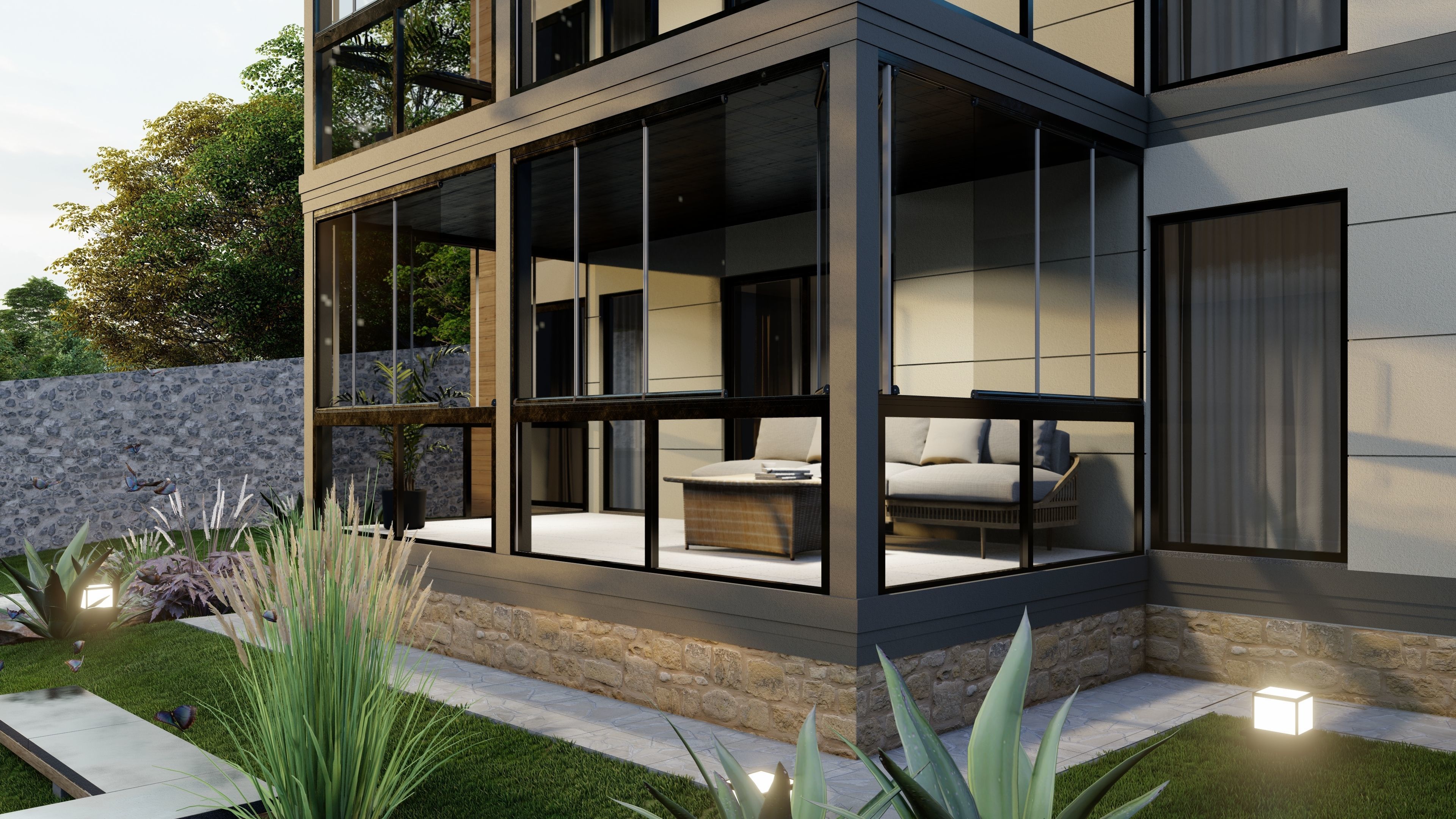 Facade design 3D model_2