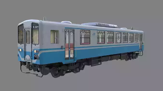 Yosan Line KiHa 32 train 4K Texture PBR 3D model