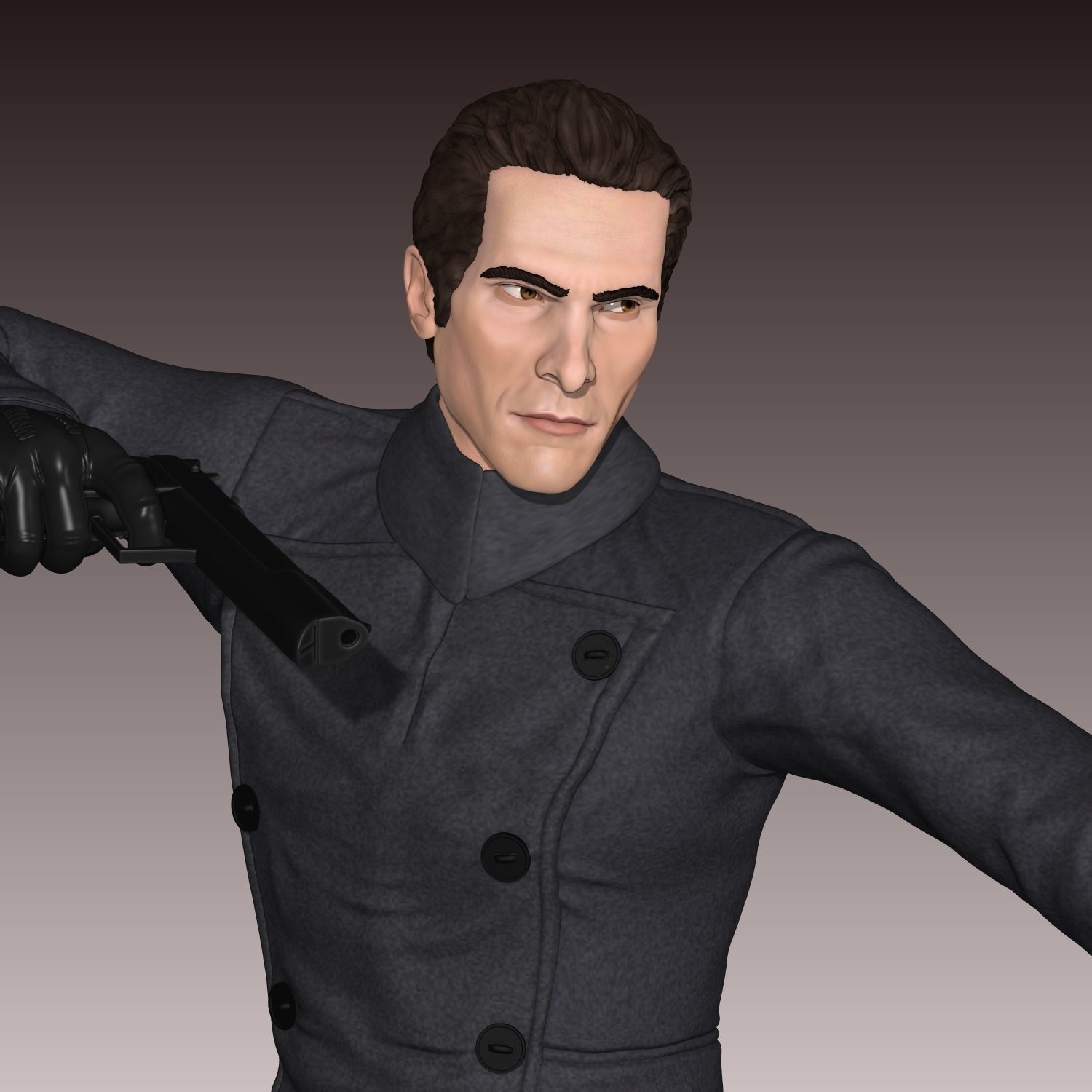Equilibrium Christian Bale Cleric 3D print model_6