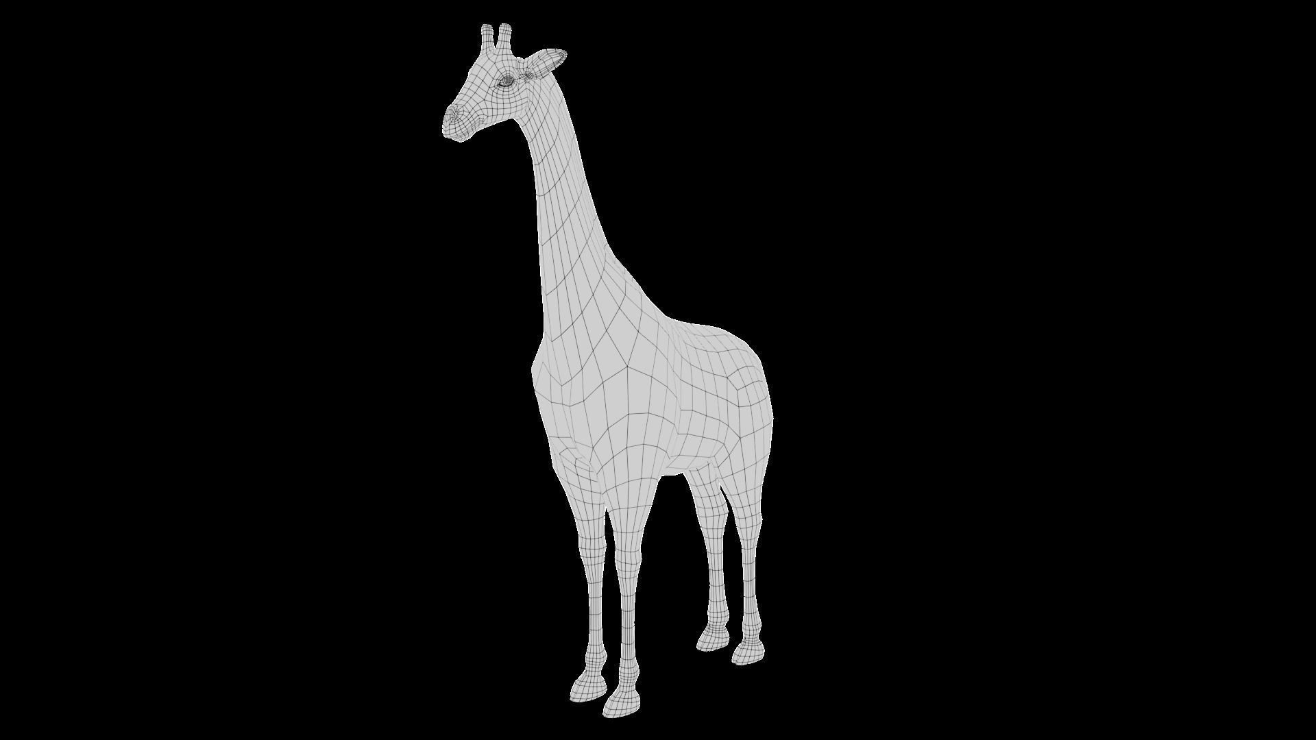 Animal Giraffe Low-poly 3D model_5