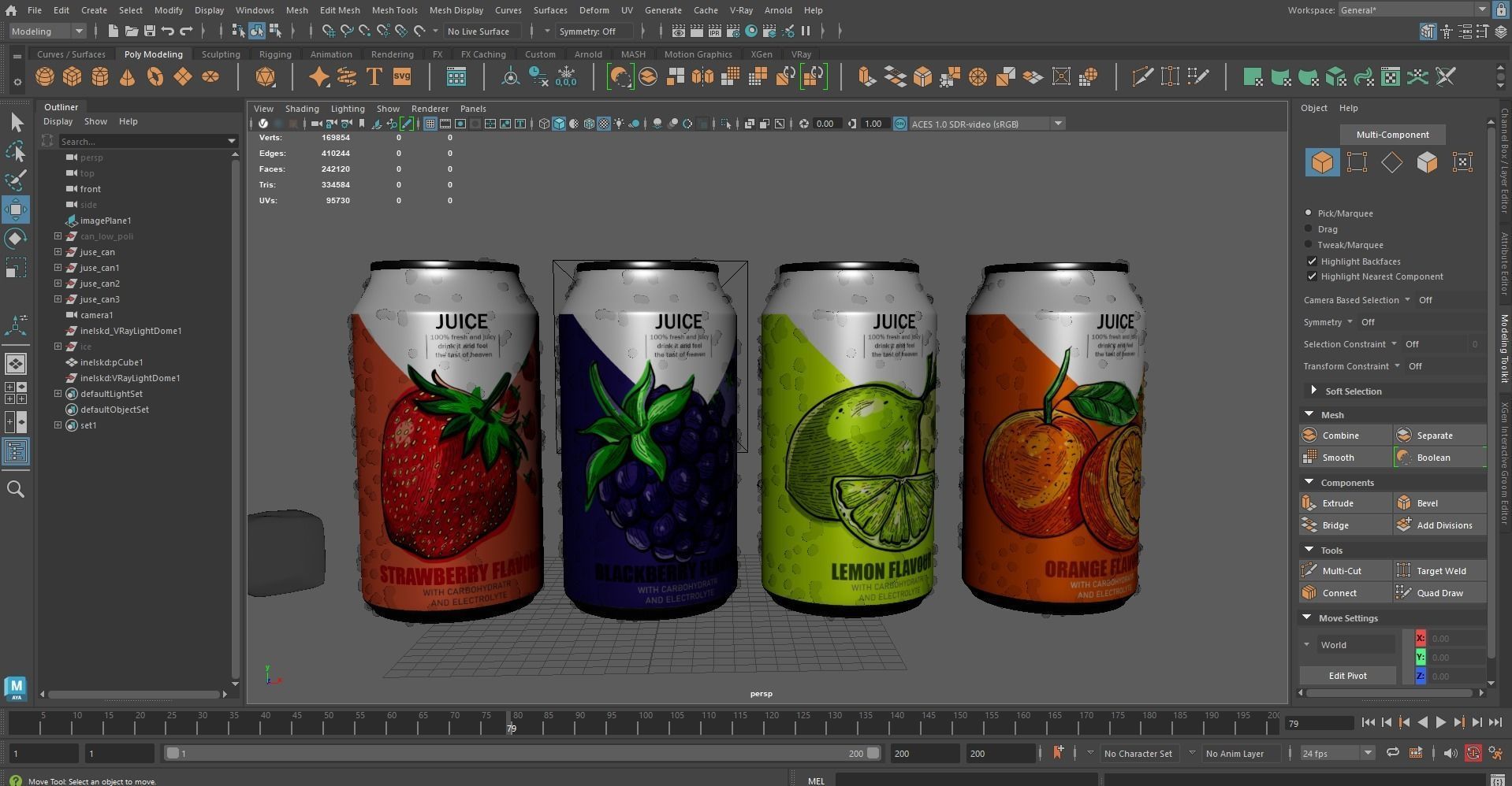 3d Juice Can model  3D model_6