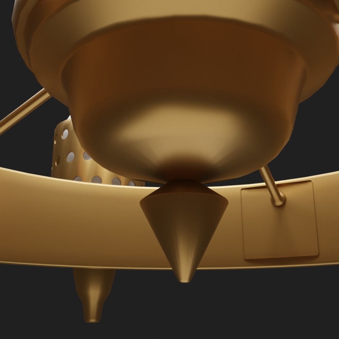 Antique candle chandelier 3D model_4