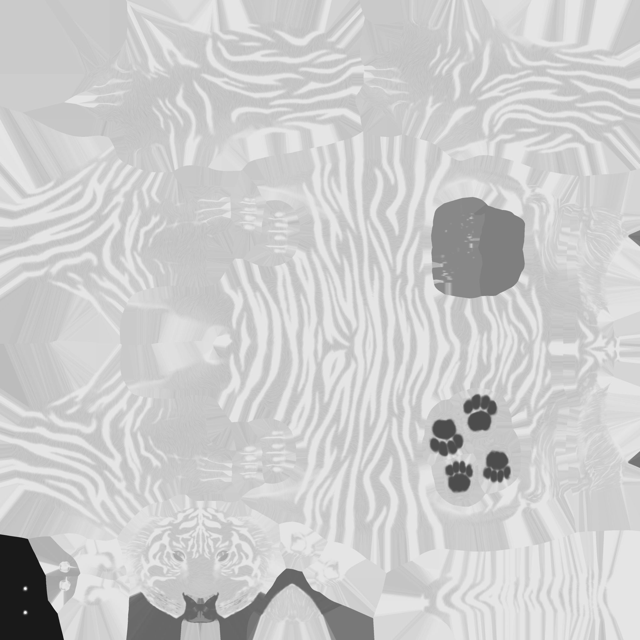 Animal Tiger Low-poly 3D model_17