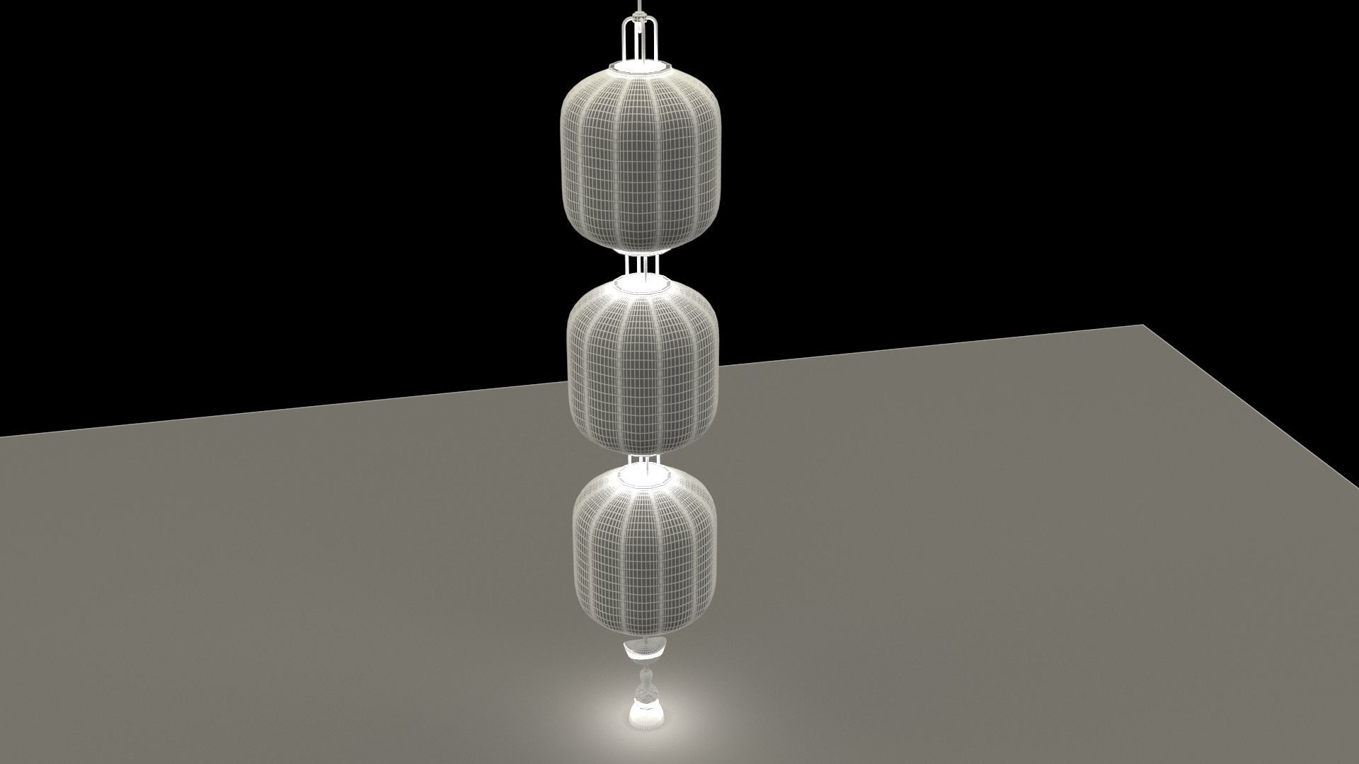 Chinese red lantern 3D model_6