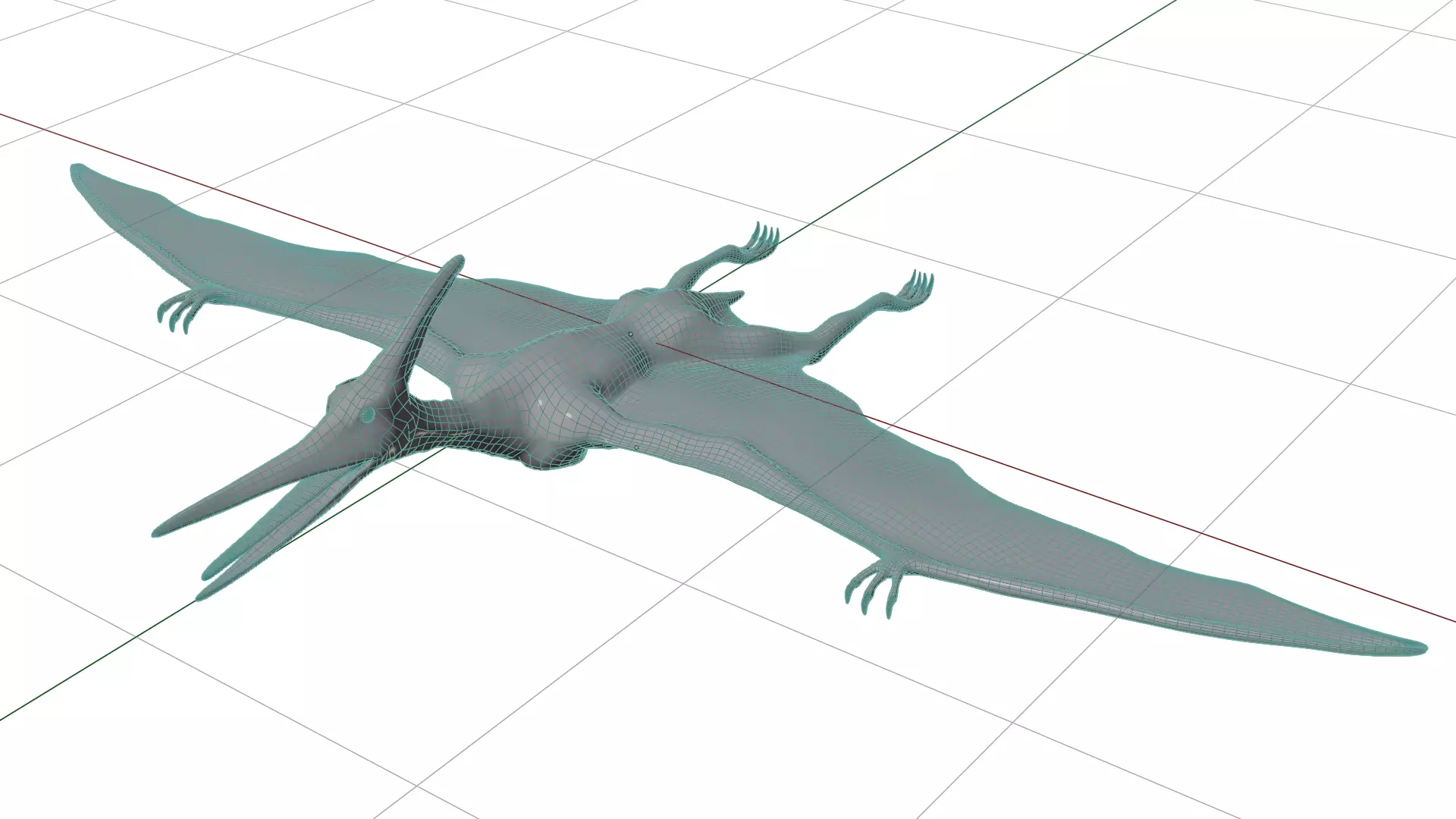 Pteranodon Low-poly 3D model_0