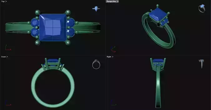 Princess Diamond Engagement Ring 