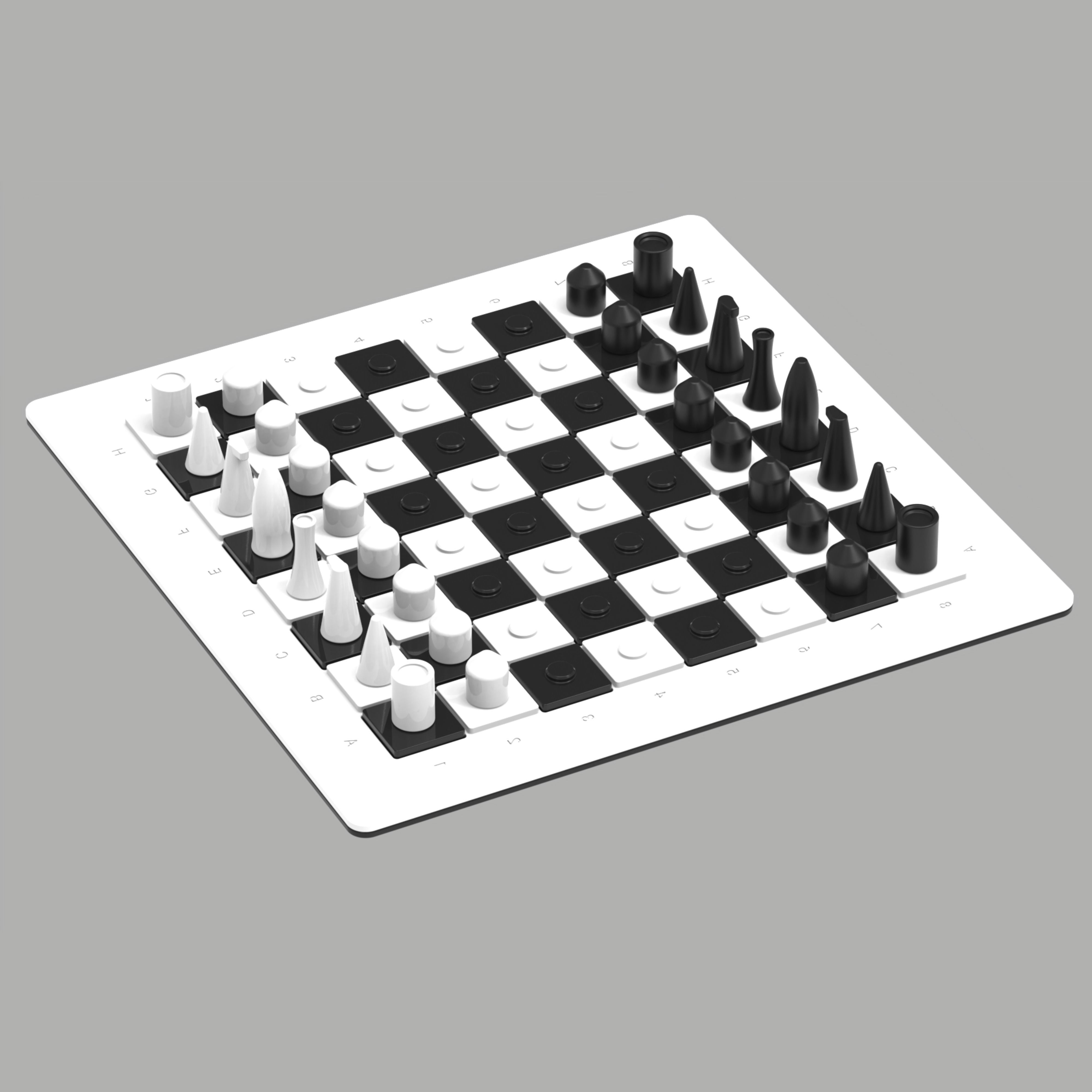 Premium Chess Set for Home Decor Chess Lover Gift for Him 3D print model_5