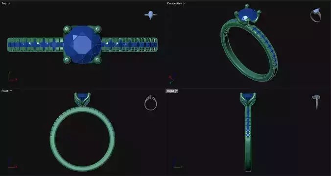 Engagement Ring with sidestones 