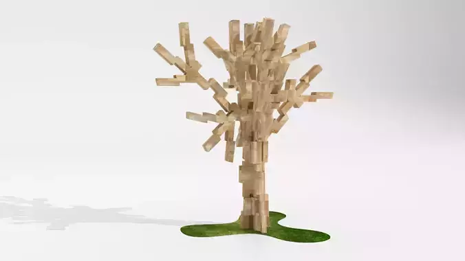wooden tree 3D model