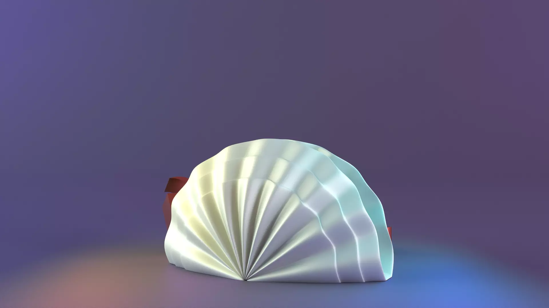 shell candle with one big pearl 3D print model