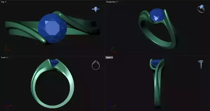Bypass Tension Engagement Ring