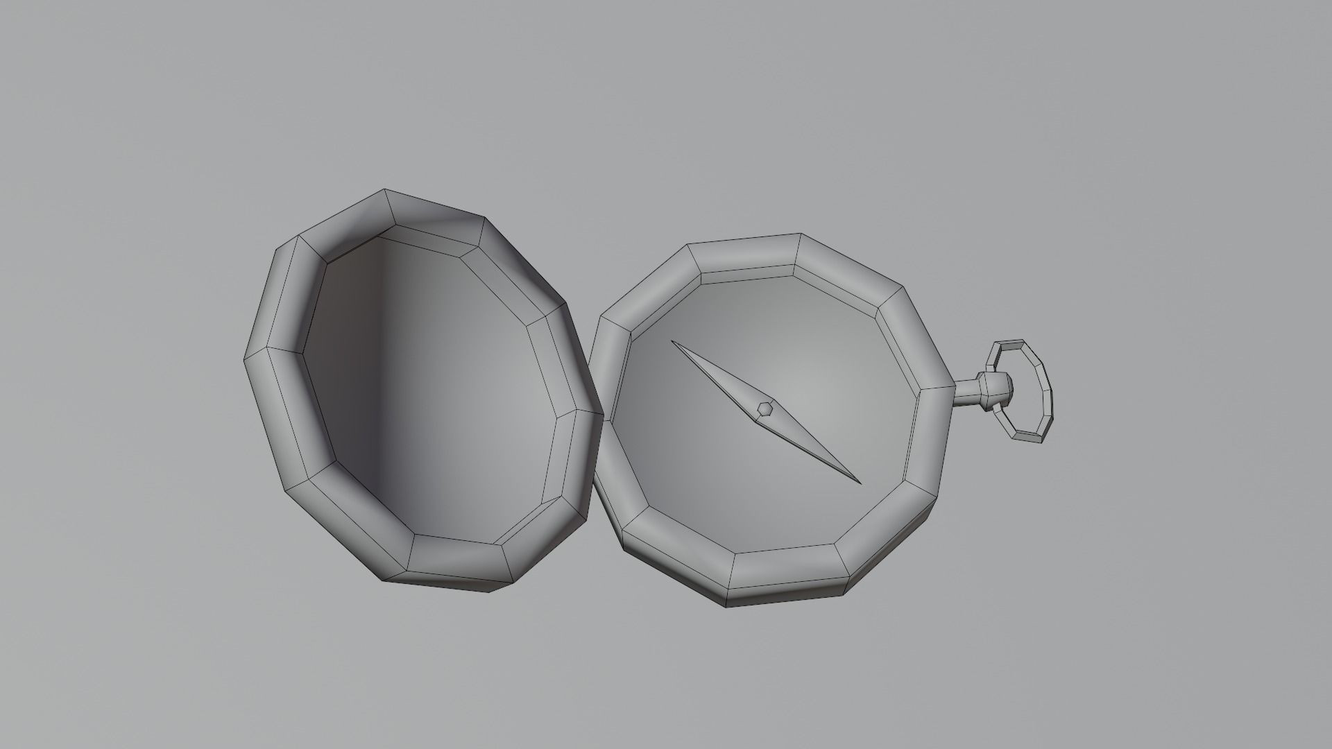 Gold Compass - Hand Painted 3D model_6