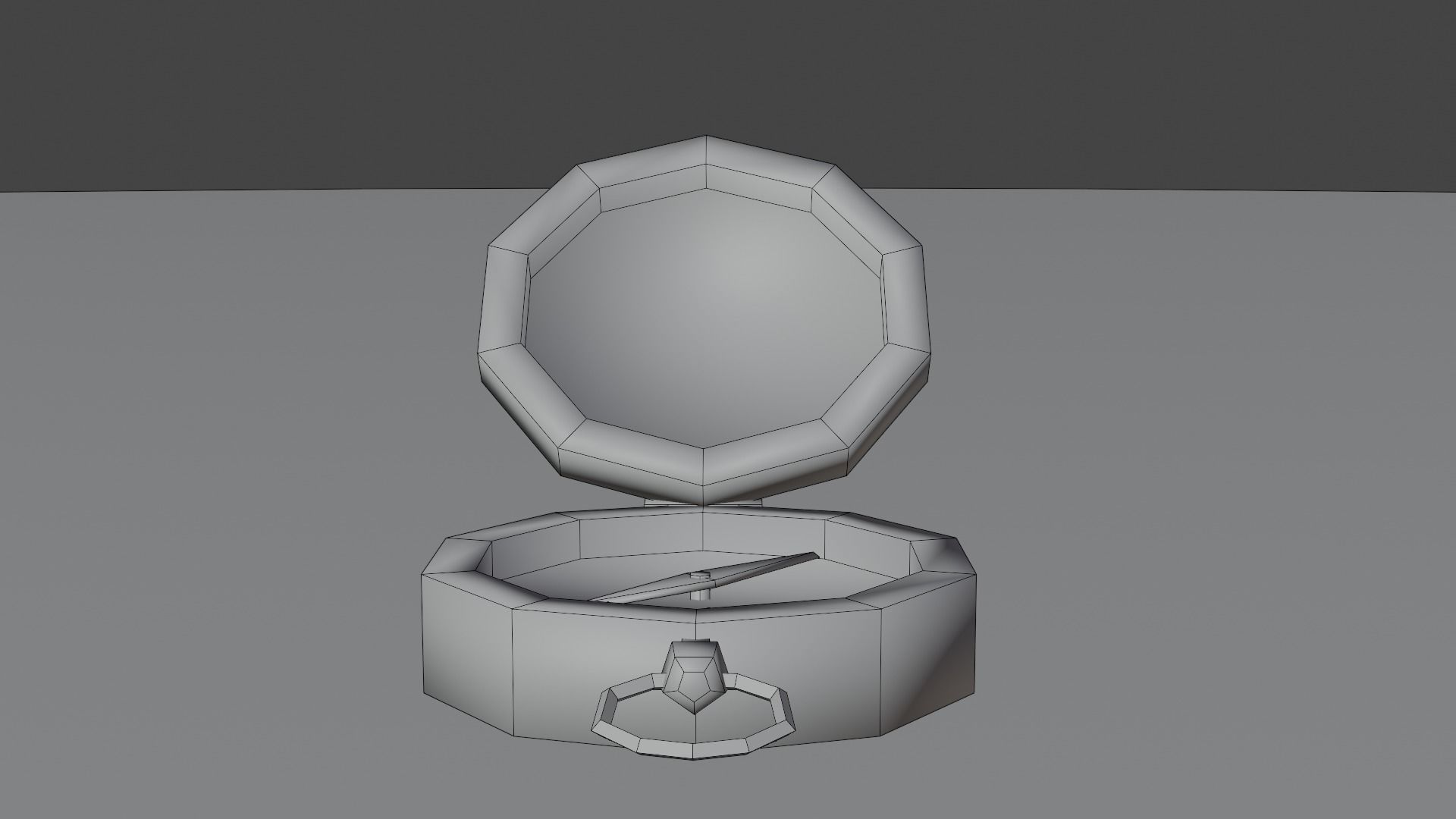 Gold Compass - Hand Painted 3D model_5