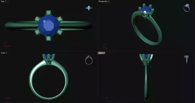 6 Prong Engagement Ring 