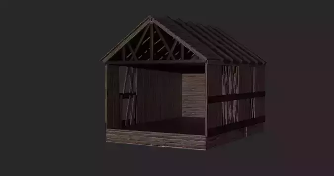 Vintage Abode - Detailed Old House 3D Model Low-poly 3D model