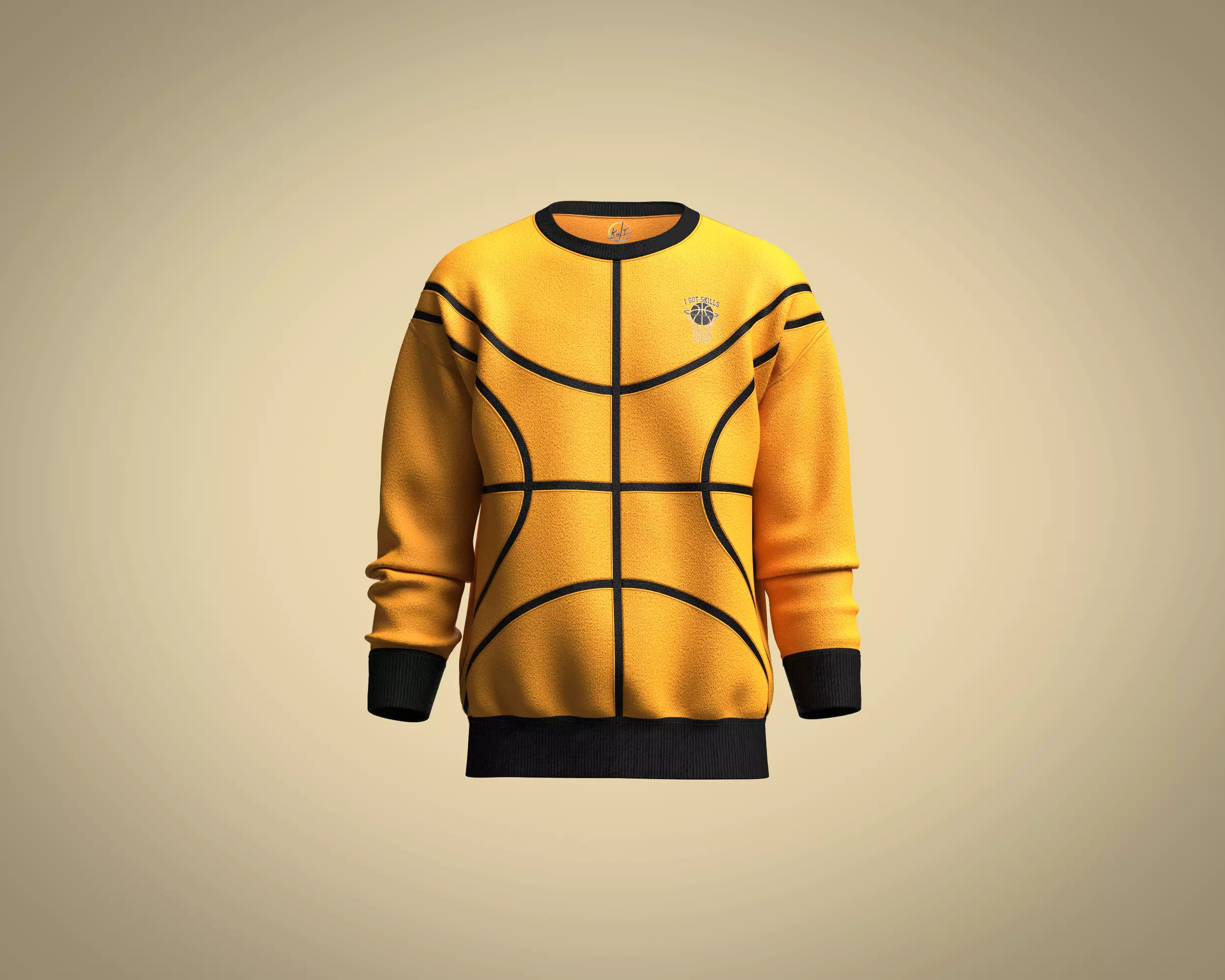 Basketball Cut and sew Sweatshirt 3D model