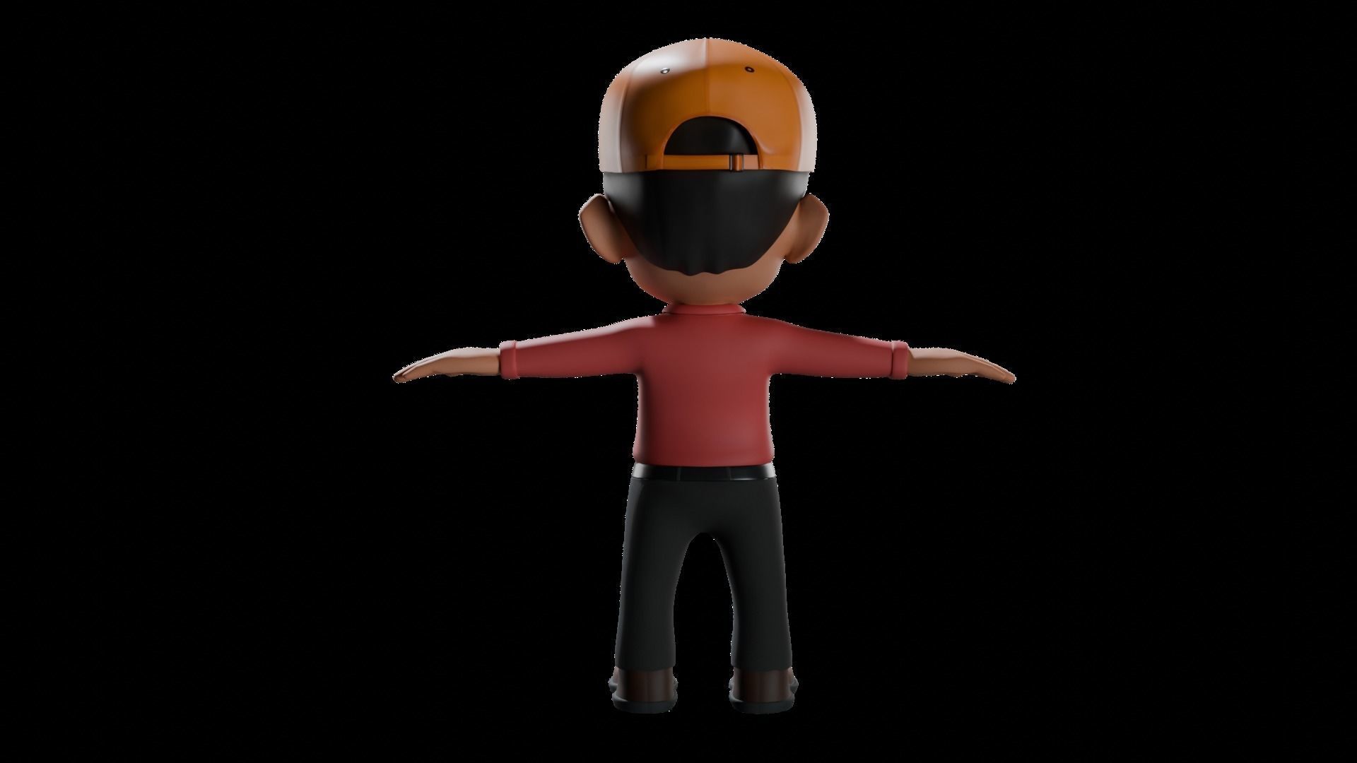 Man Character Low-poly 3D model_2
