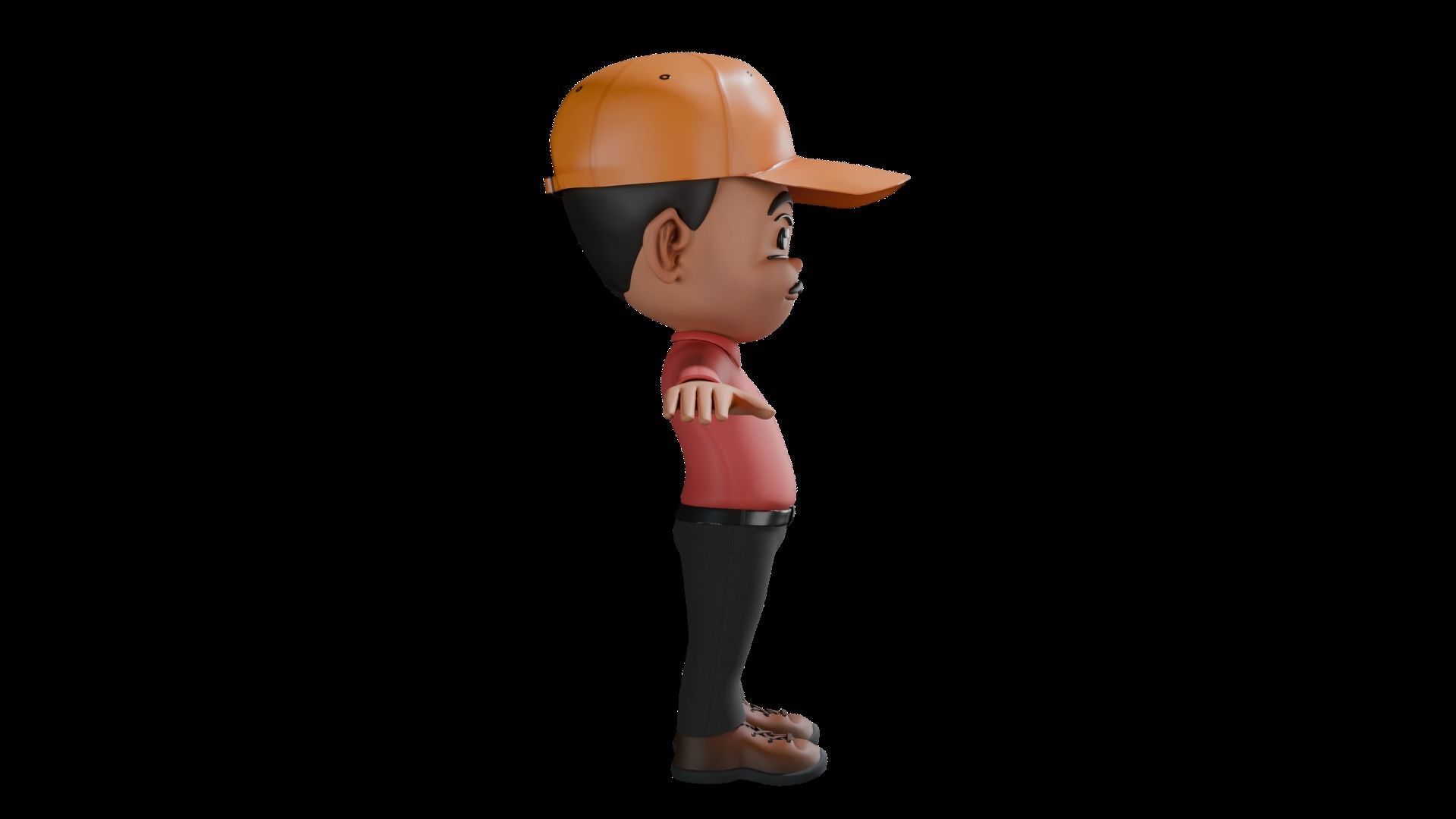 Man Character Low-poly 3D model_4
