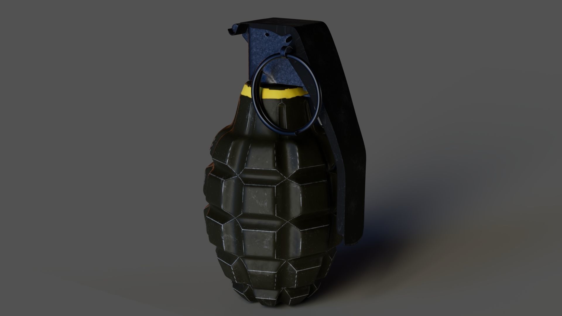 Grenade Low-poly 3D model_4