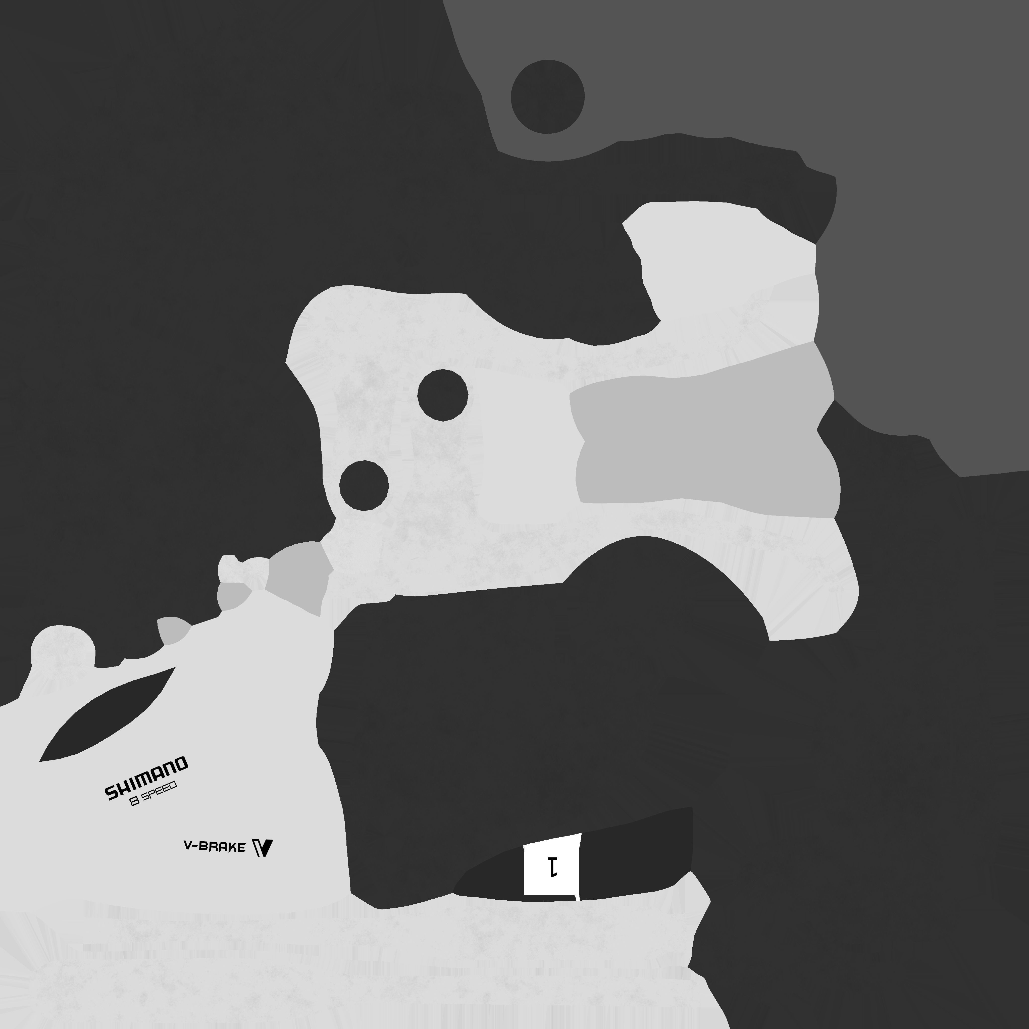 Bicycle handle bar with gear shifter 3D model_12