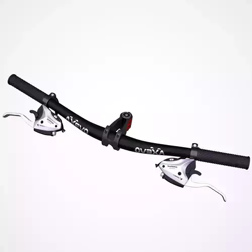 Bicycle handle bar with gear shifter 3D model