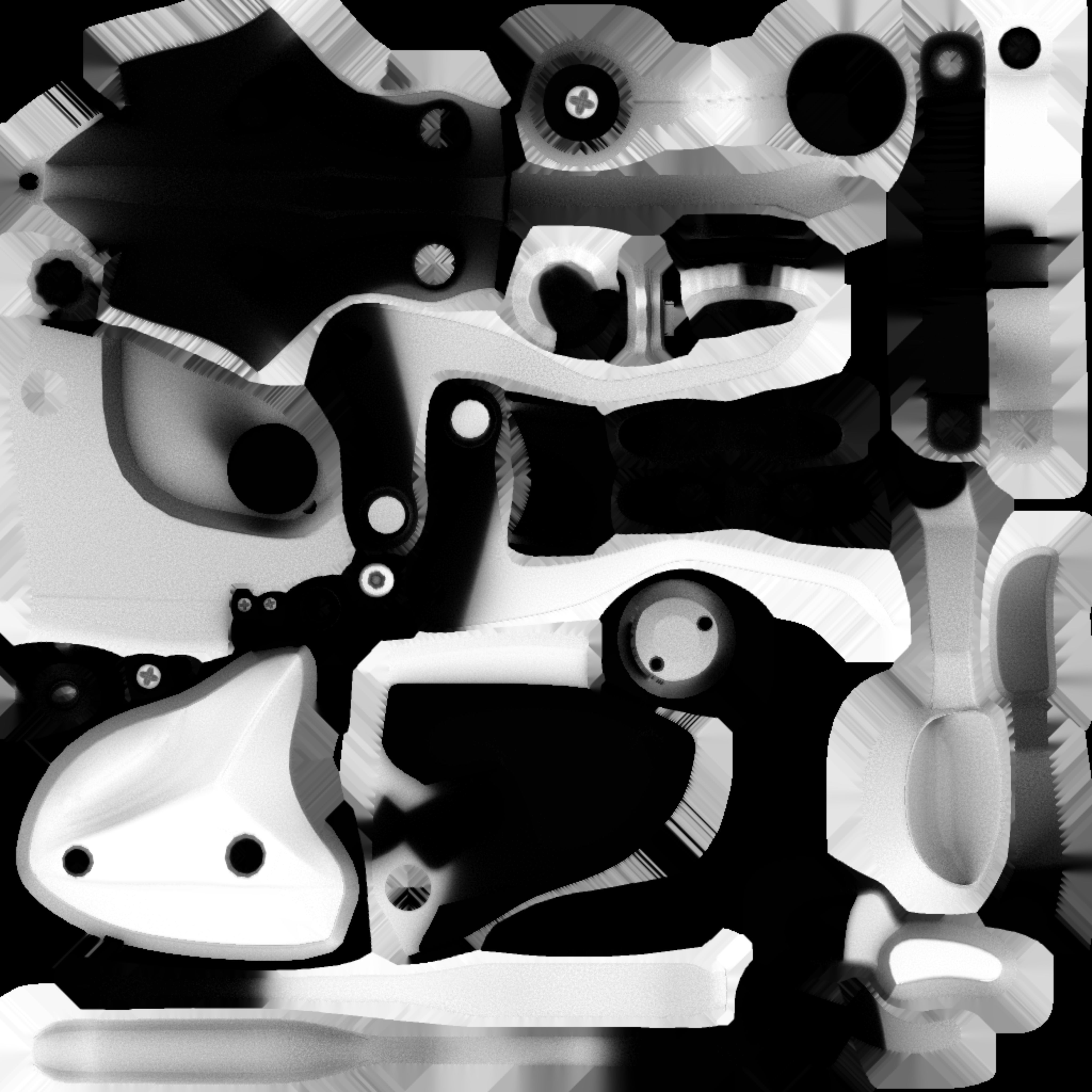 Bicycle handle bar with gear shifter 3D model_15