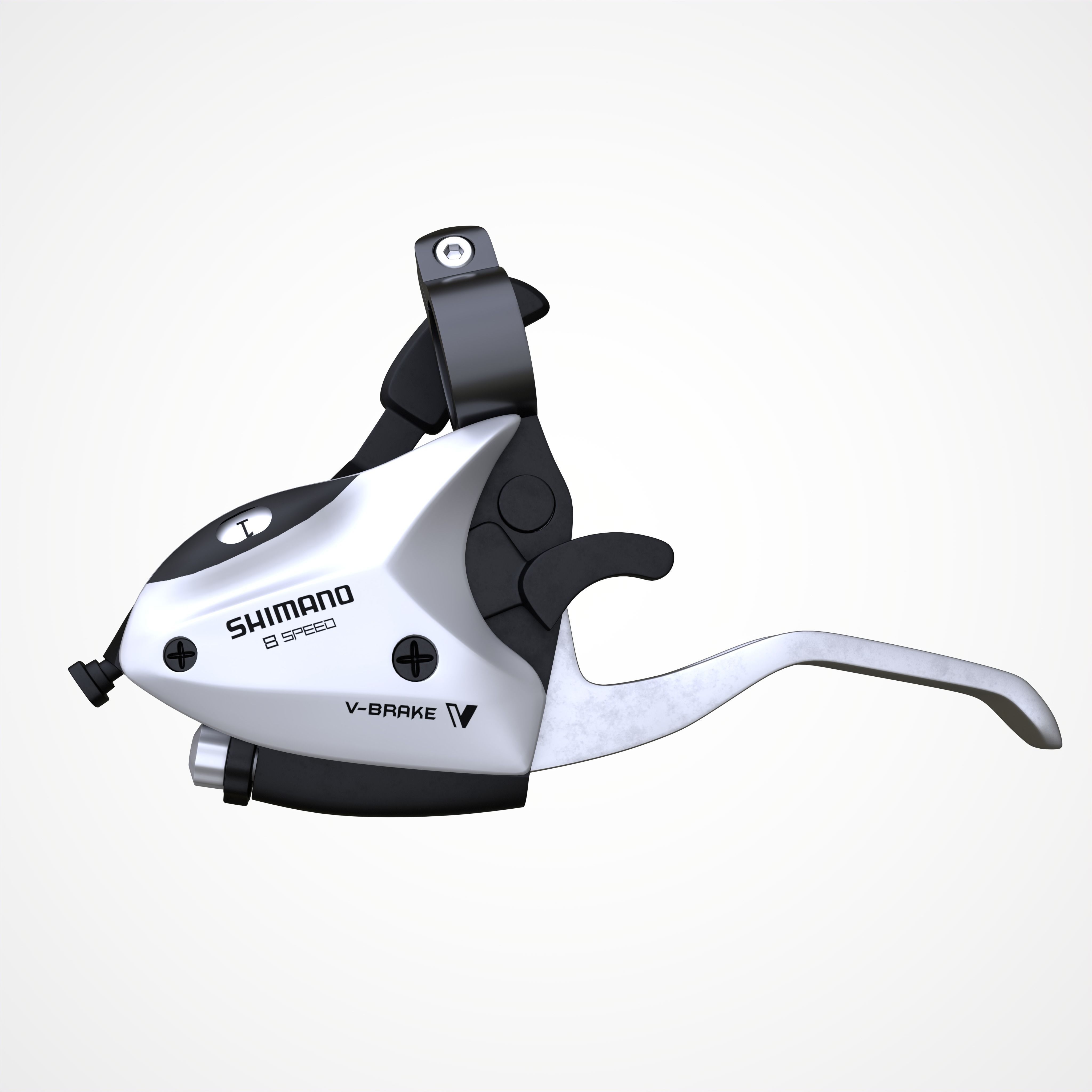 Bicycle handle bar with gear shifter 3D model_5