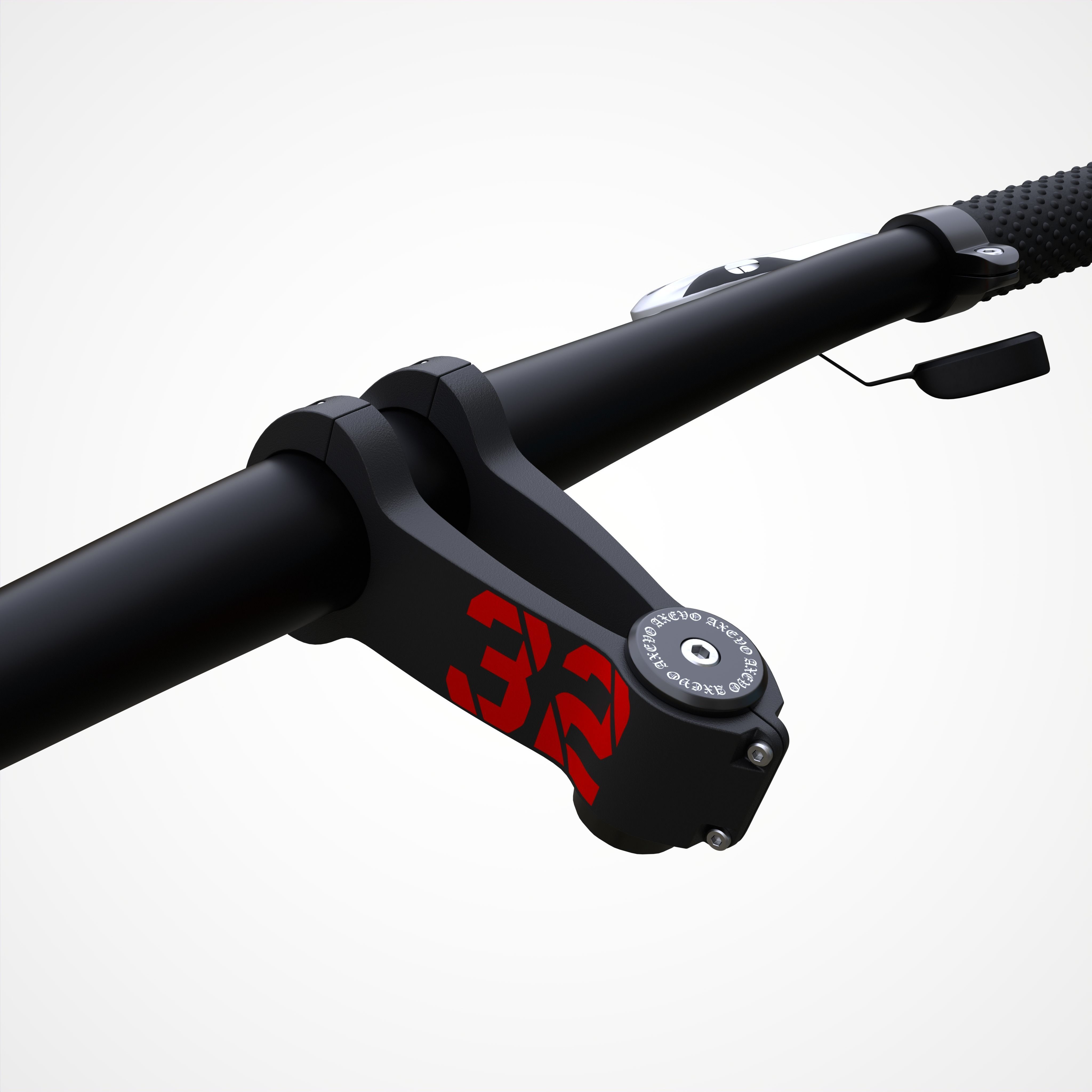 Bicycle handle bar with gear shifter 3D model_3