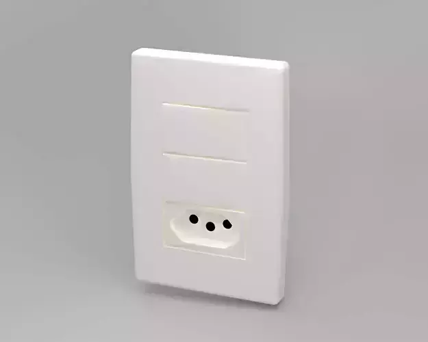 TOMADA REALISTA PLUG 3D