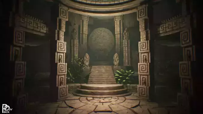 Aztec Temple Interior 24 Assets