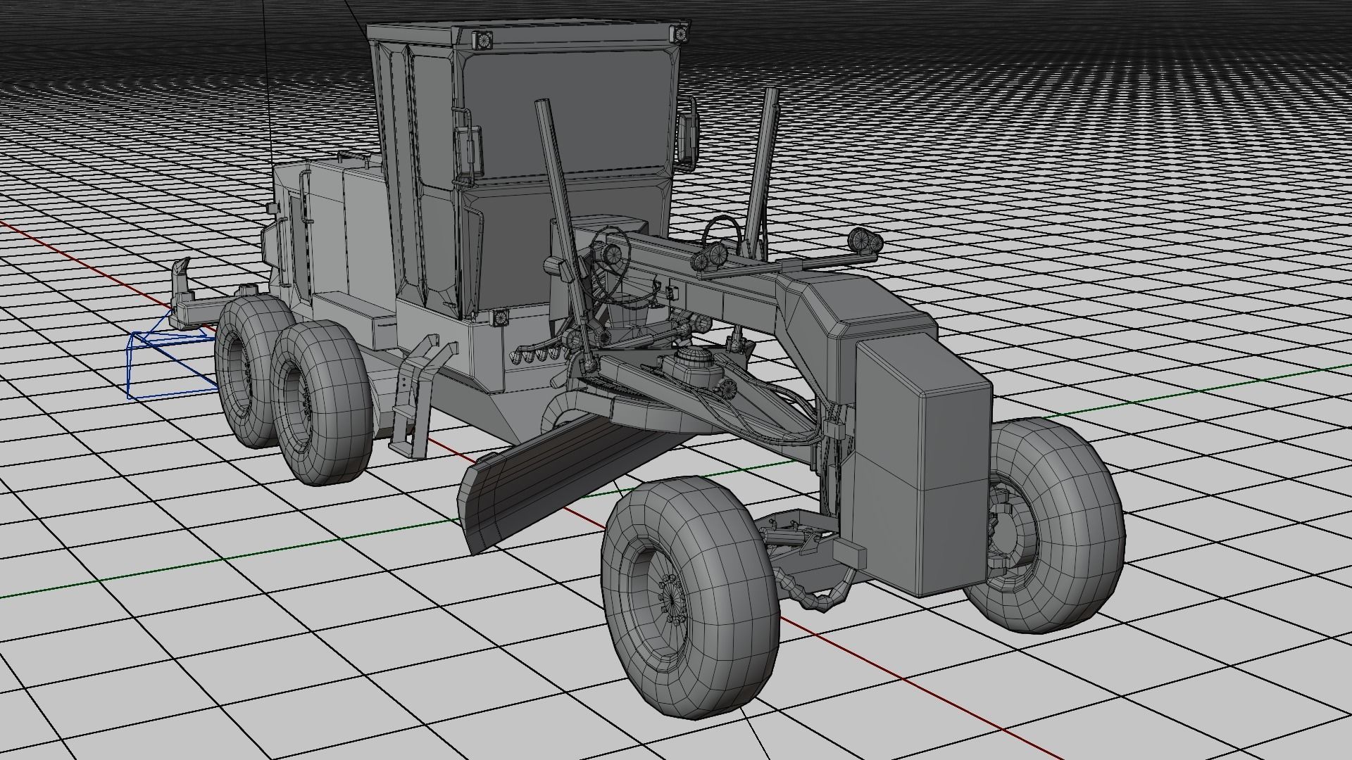 SEM922 AWD Motor Grader Low-poly 3D model_8
