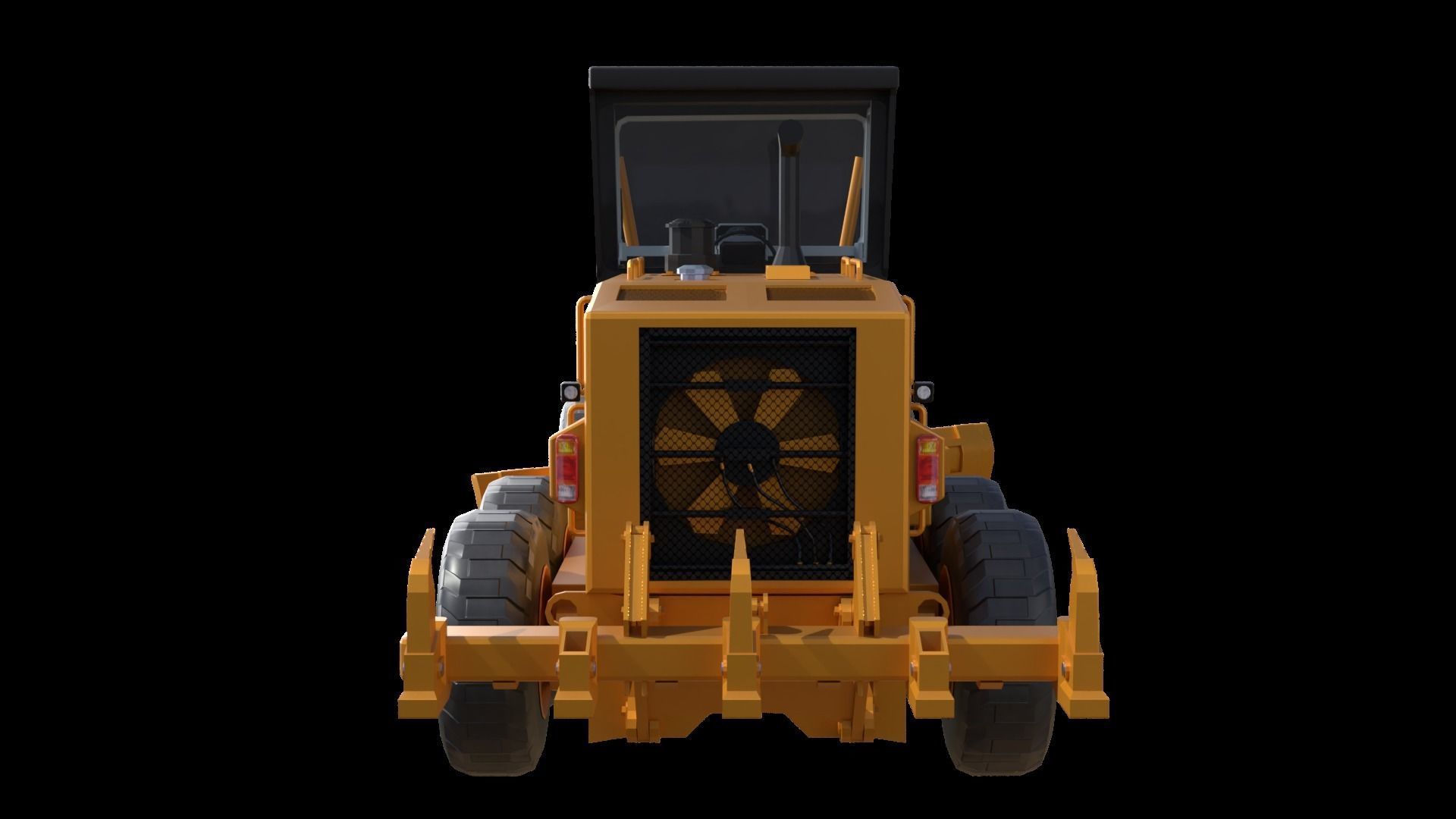 SEM922 AWD Motor Grader Low-poly 3D model_3