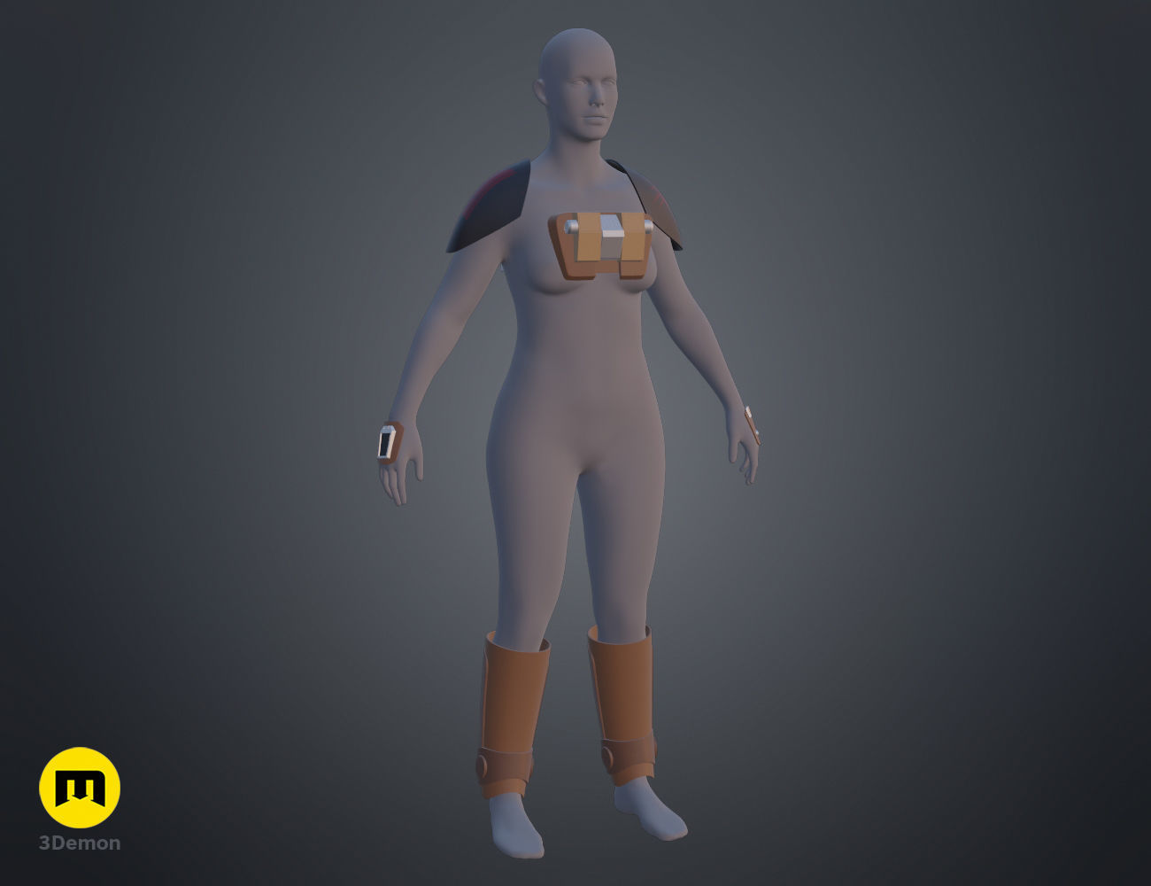 Ketsu Onyo Armor 3D print model_1