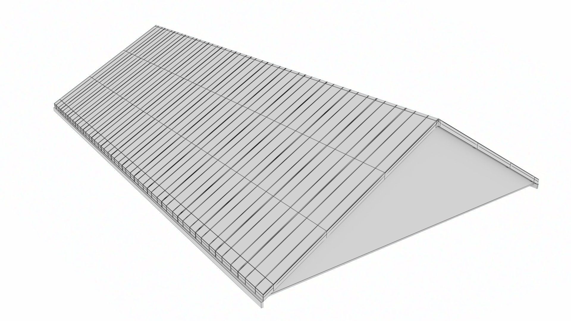 Offsite prefabricated manufactured smart roof system Low-poly 3D model_20