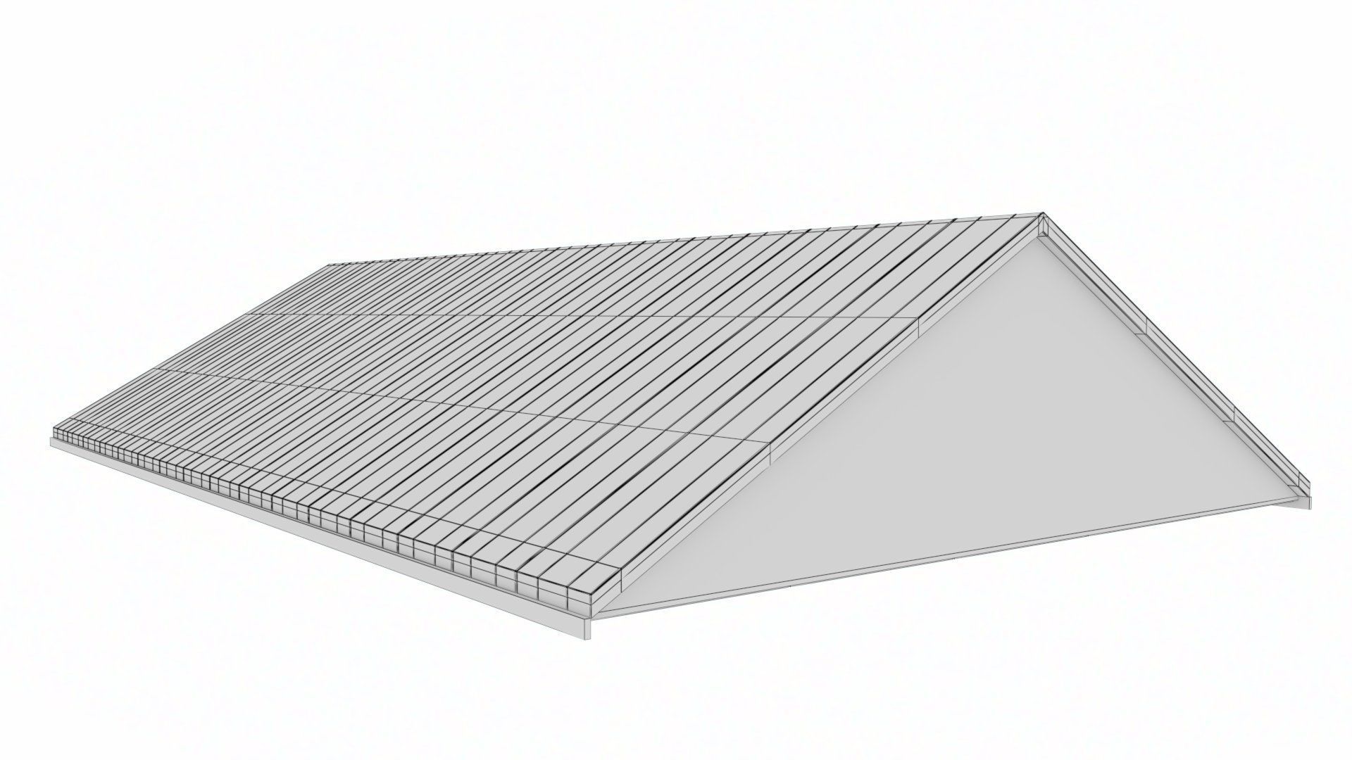 Offsite prefabricated manufactured smart roof system Low-poly 3D model_23
