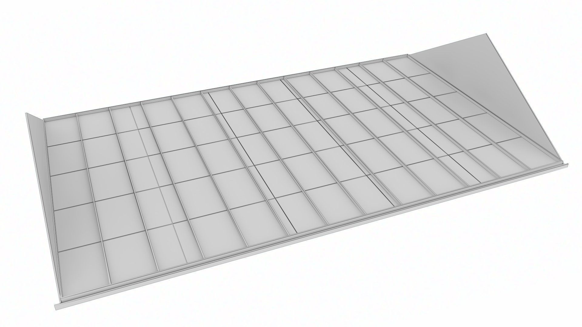 Offsite prefabricated manufactured smart roof system Low-poly 3D model_27