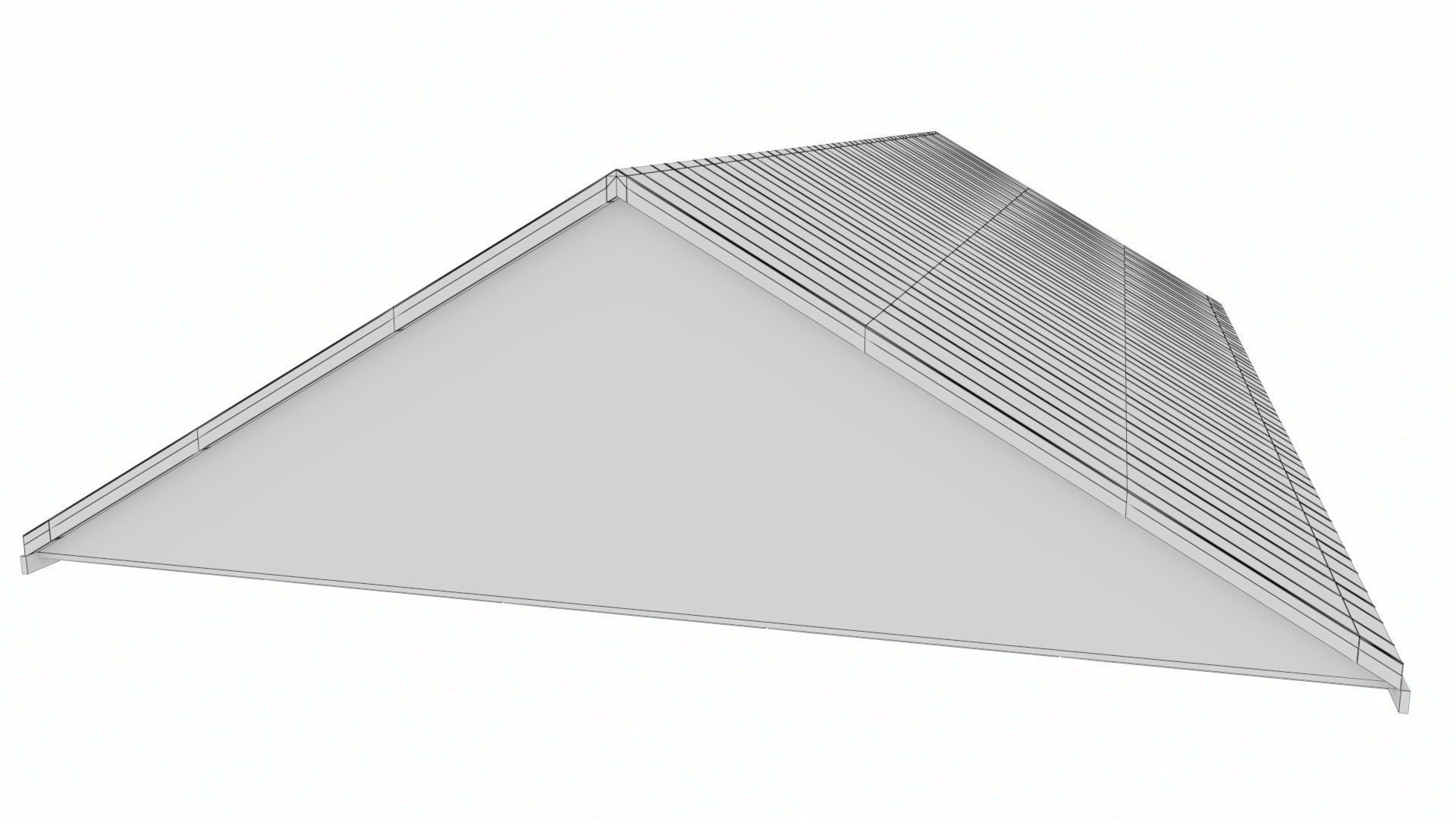 Offsite prefabricated manufactured smart roof system Low-poly 3D model_26