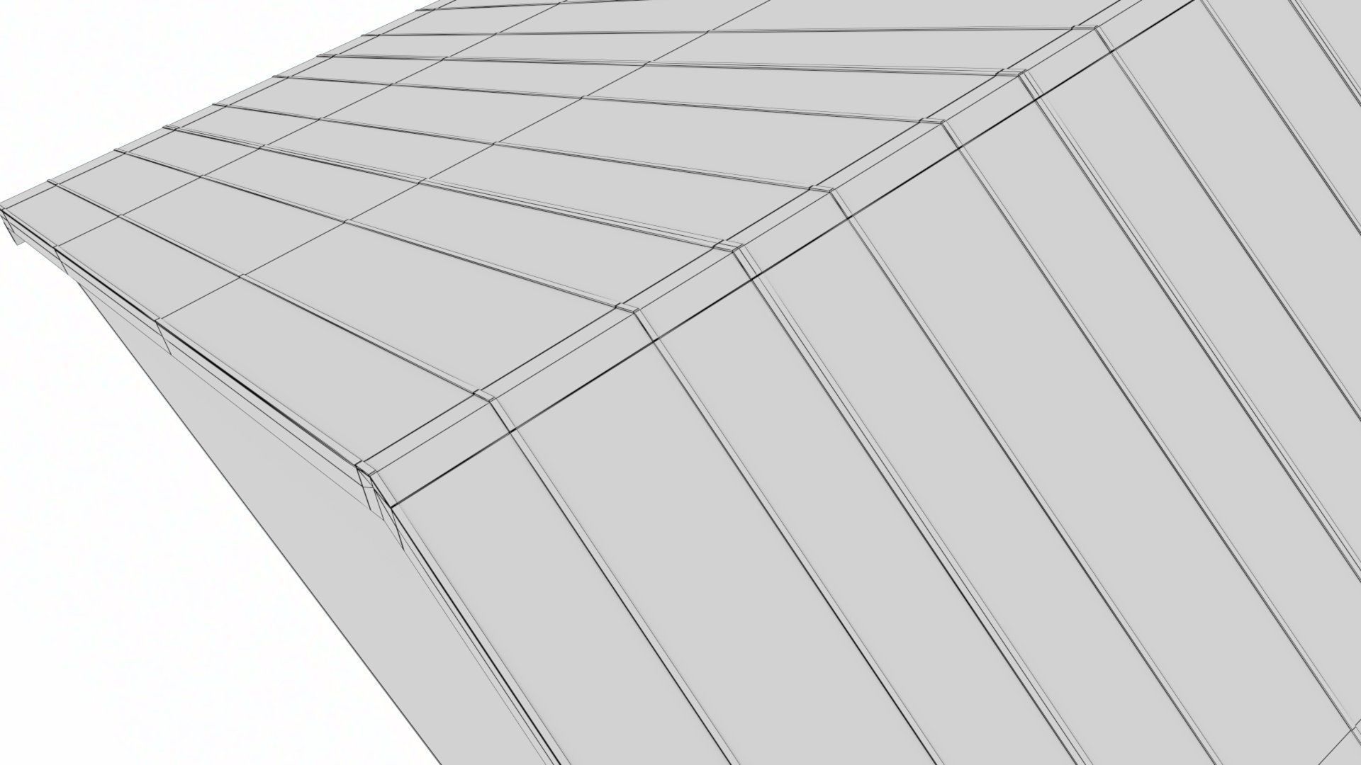 Offsite prefabricated manufactured smart roof system Low-poly 3D model_24