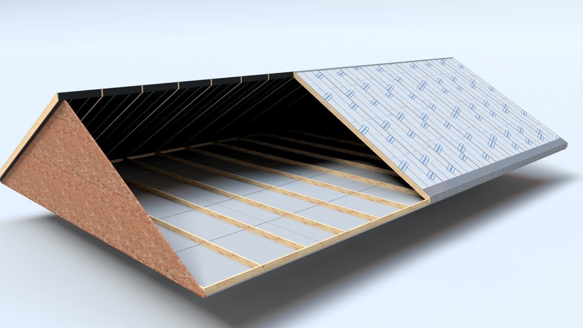 Offsite prefabricated manufactured smart roof system Low-poly 3D model_15