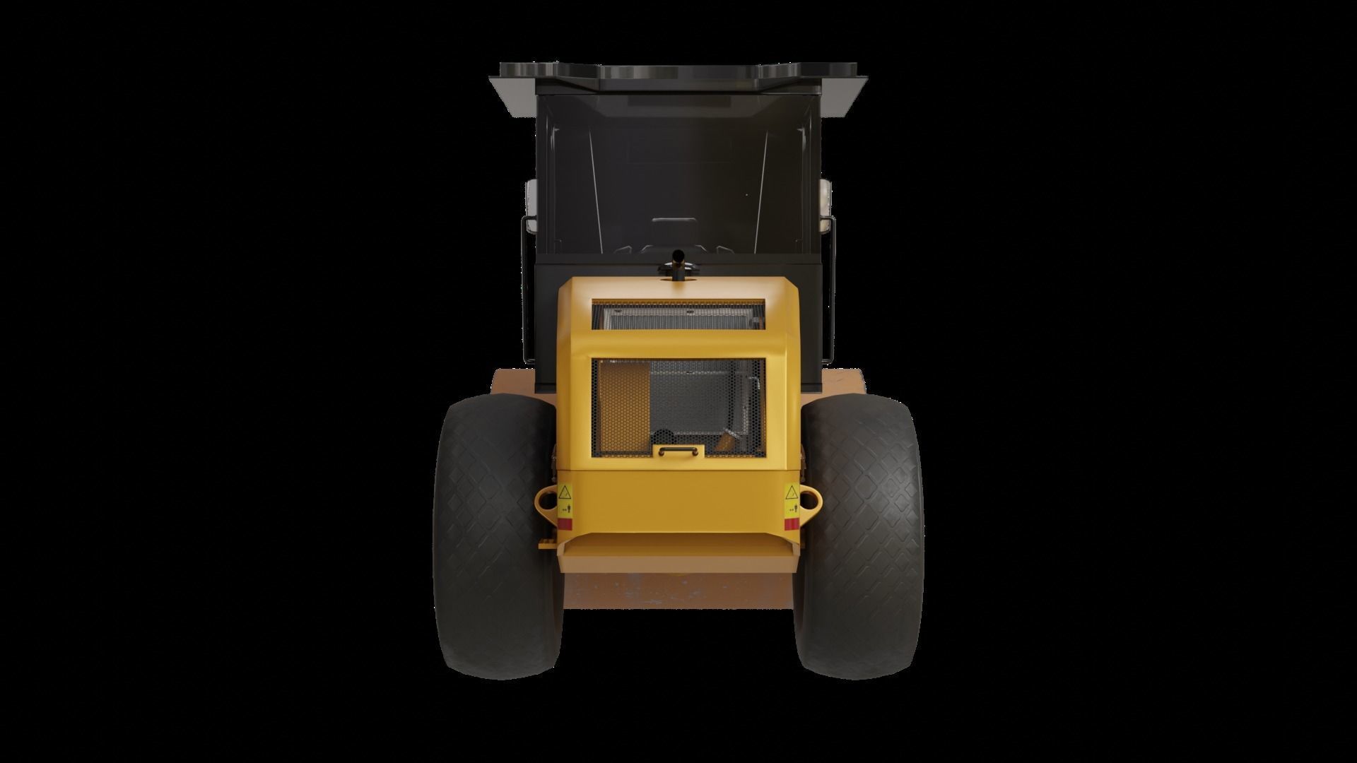 Soil Compactor SEM 510 Low-poly 3D model_5