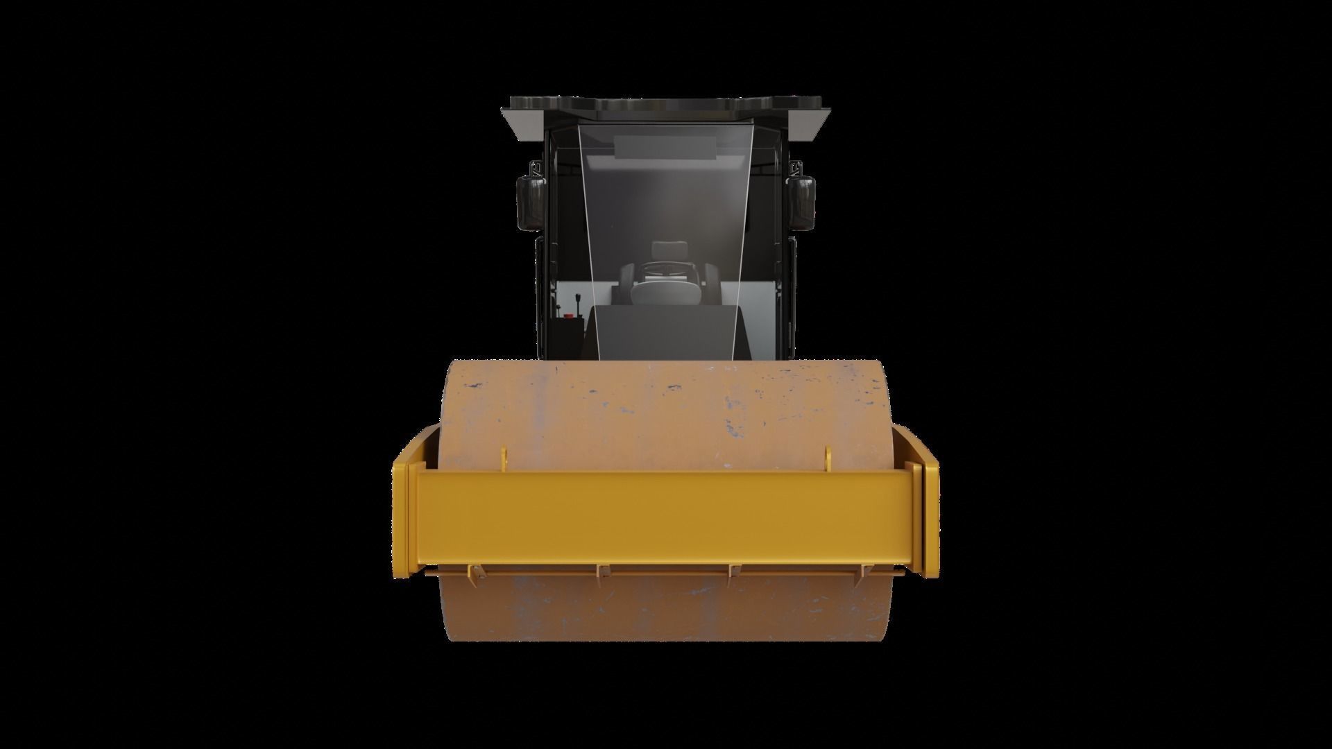 Soil Compactor SEM 510 Low-poly 3D model_2