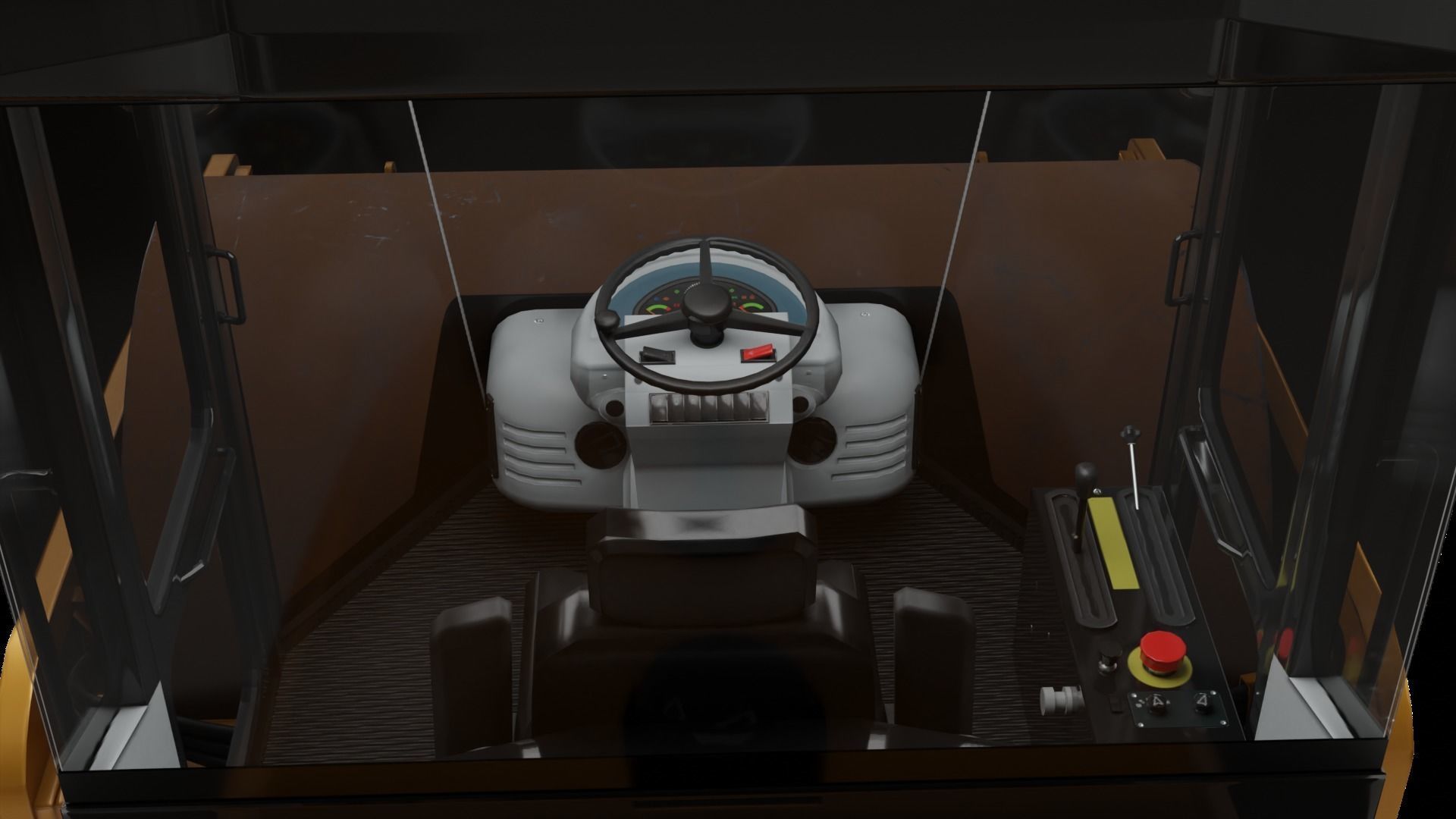 Soil Compactor SEM 510 Low-poly 3D model_7