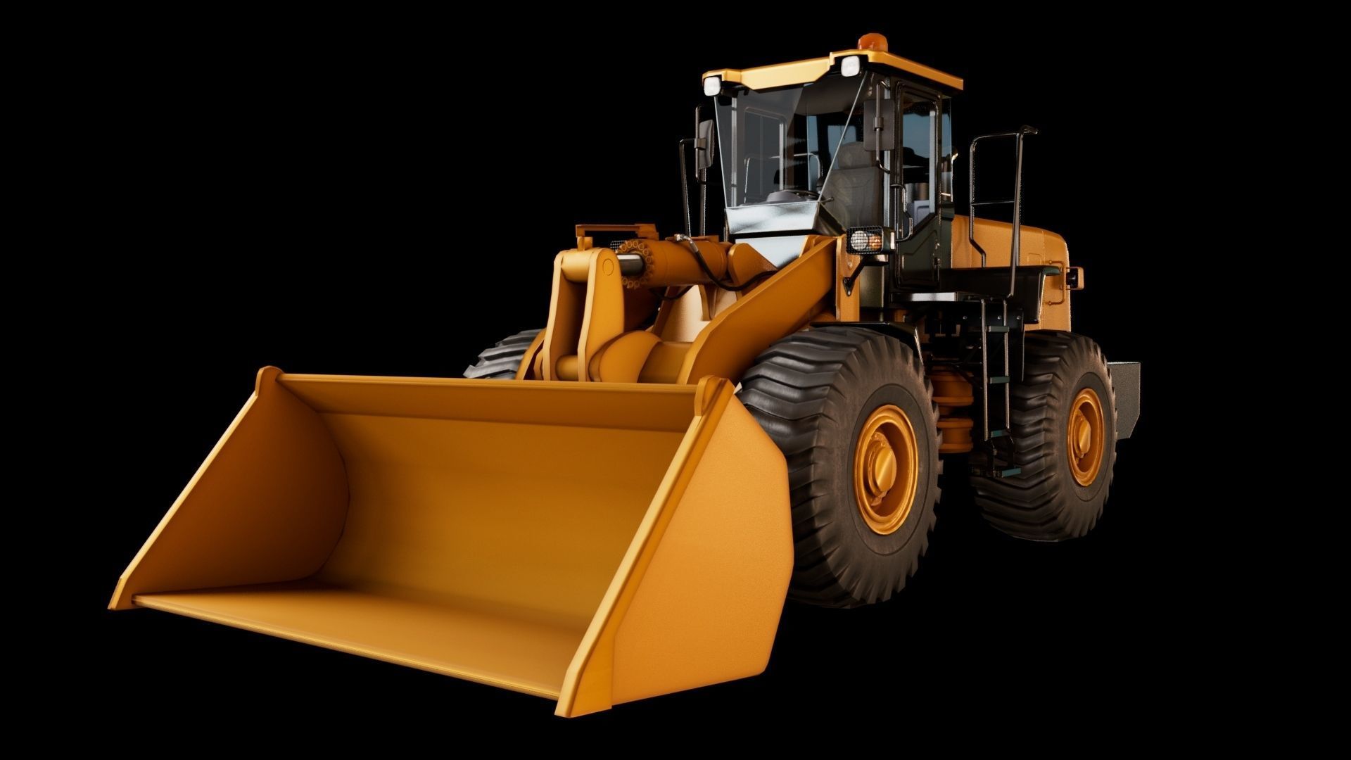 Wheel Loader  Low-poly 3D model_5