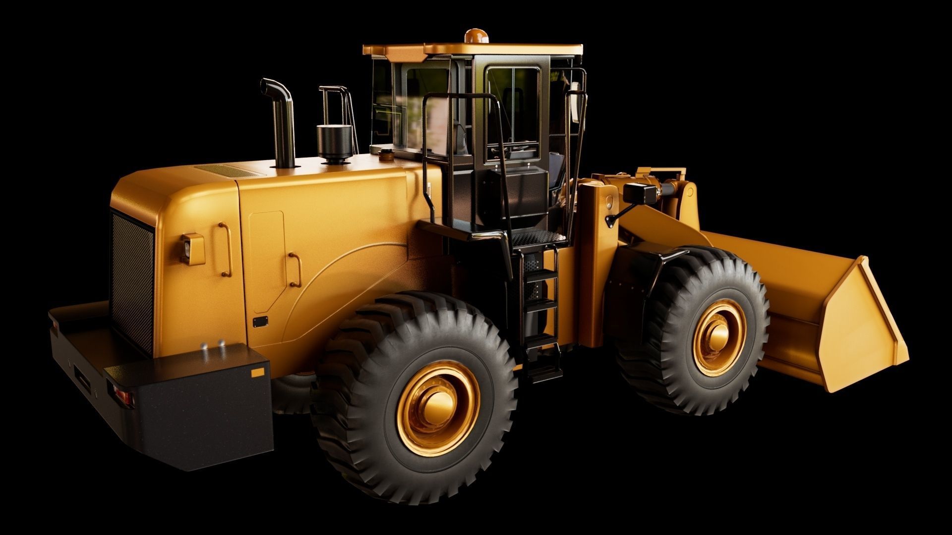 Wheel Loader  Low-poly 3D model_3