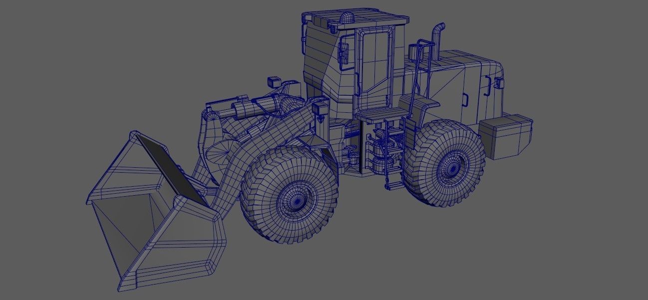 Wheel Loader  Low-poly 3D model_6